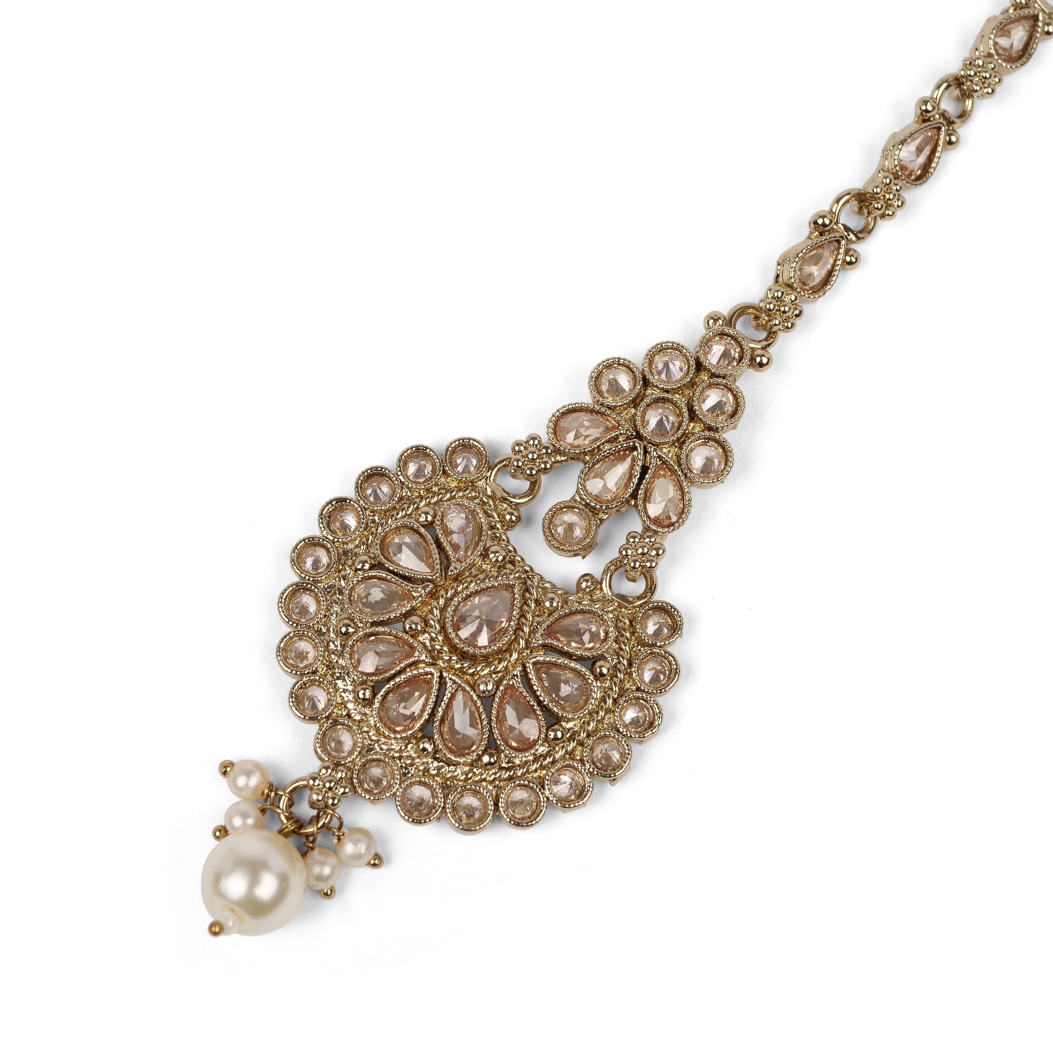 Aisha Necklace Set in Champagne