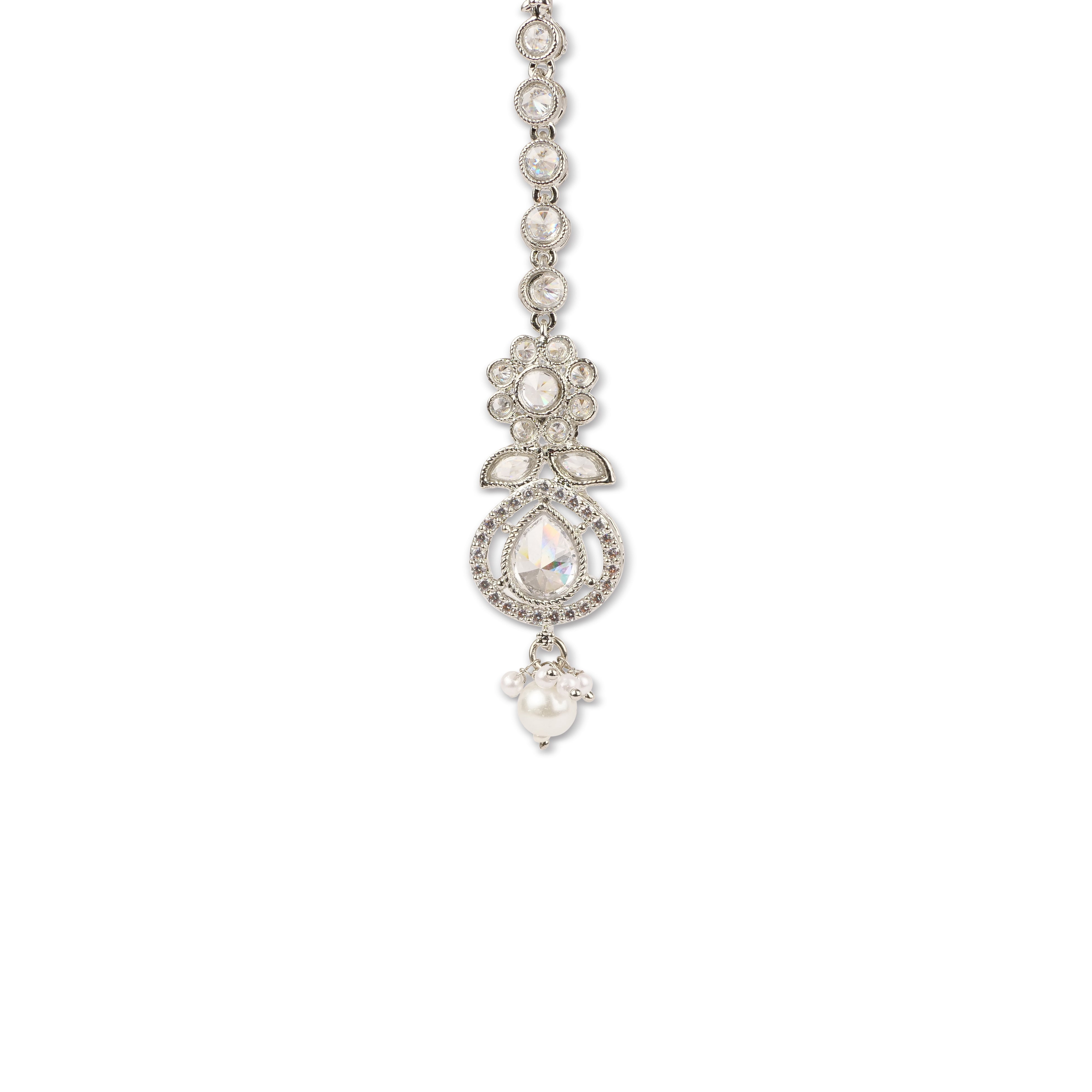 Vaani Necklace Set in Rhodium