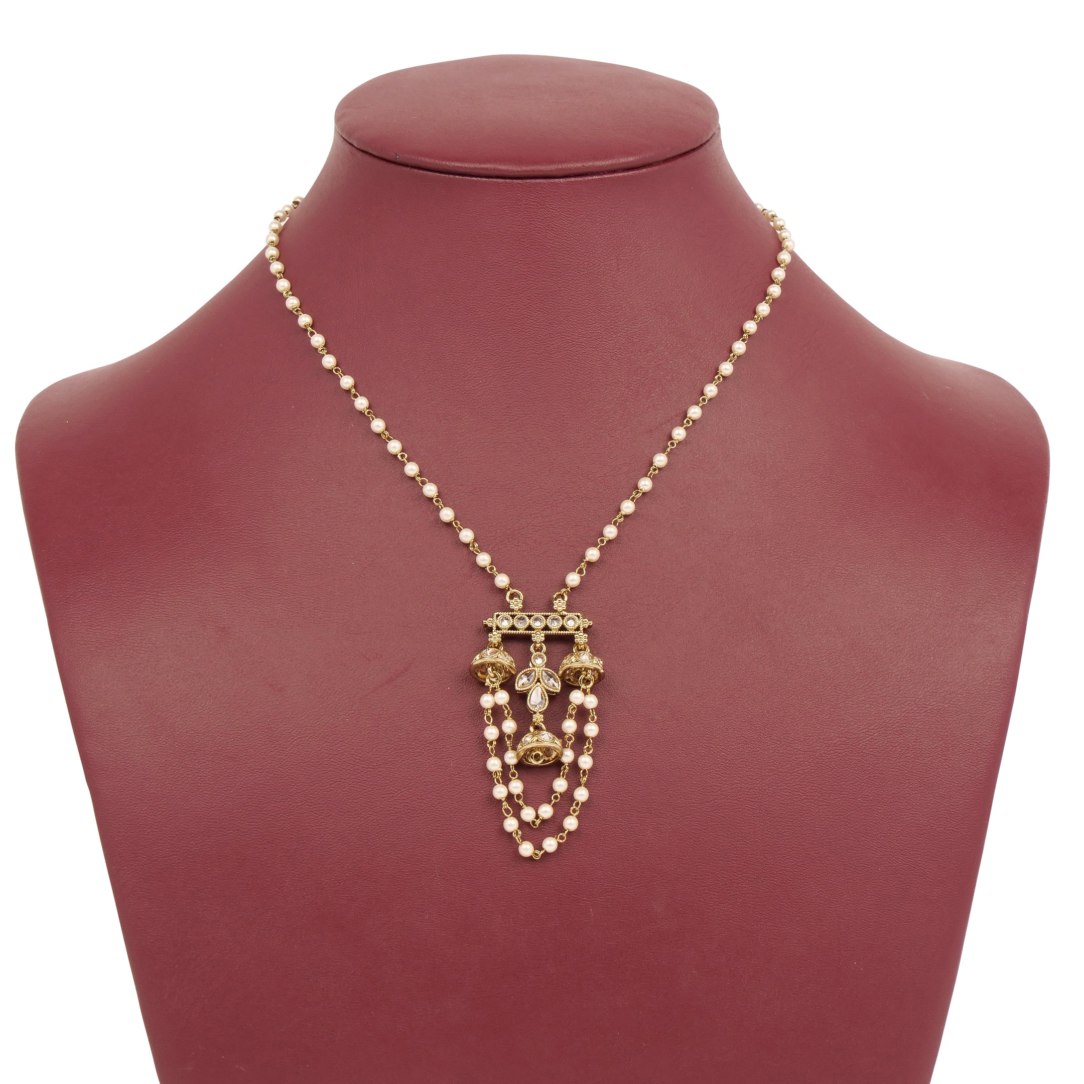 Noor Necklace in Pearl and Antique Gold