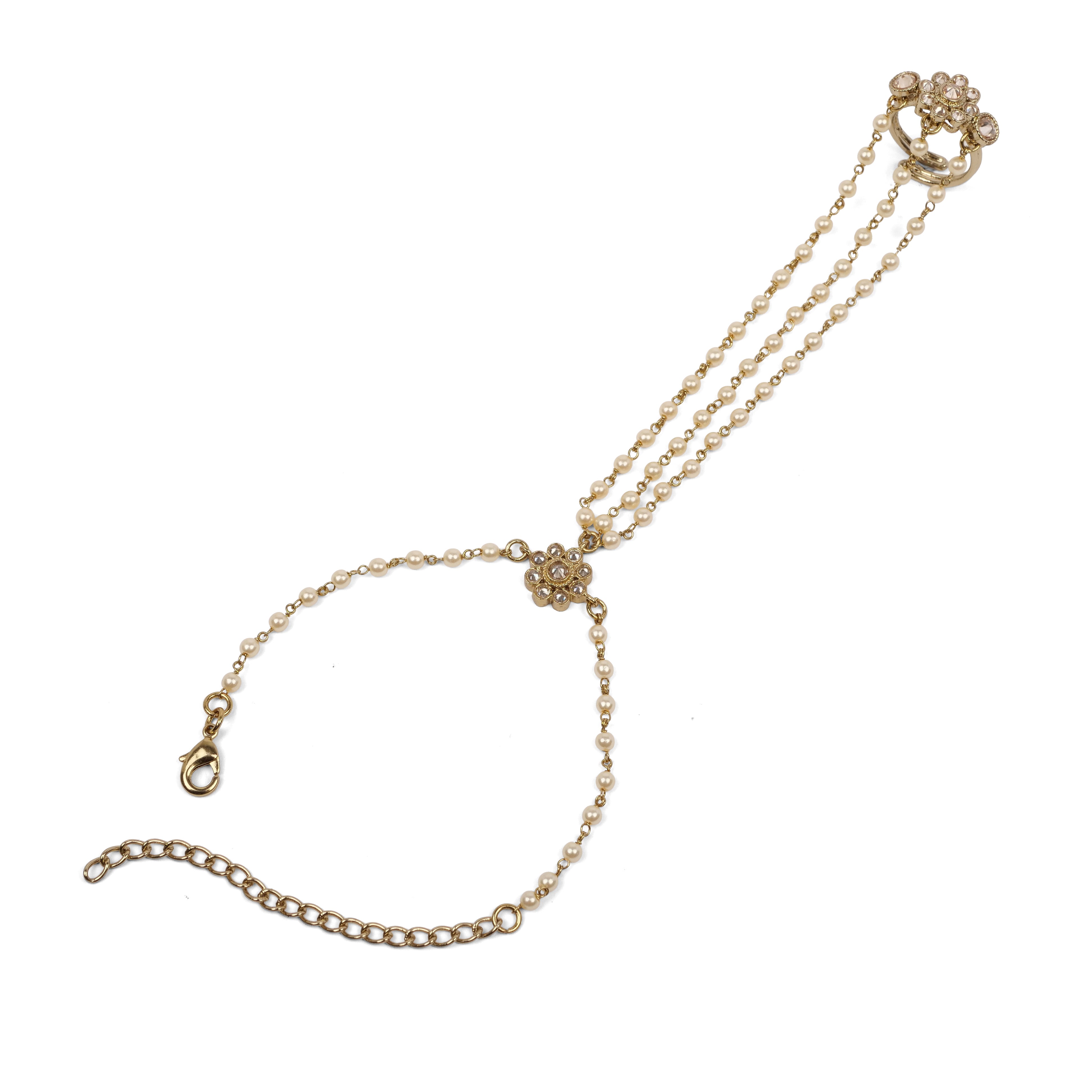 Forever Floral Triple Hand Chain in Light Topaz