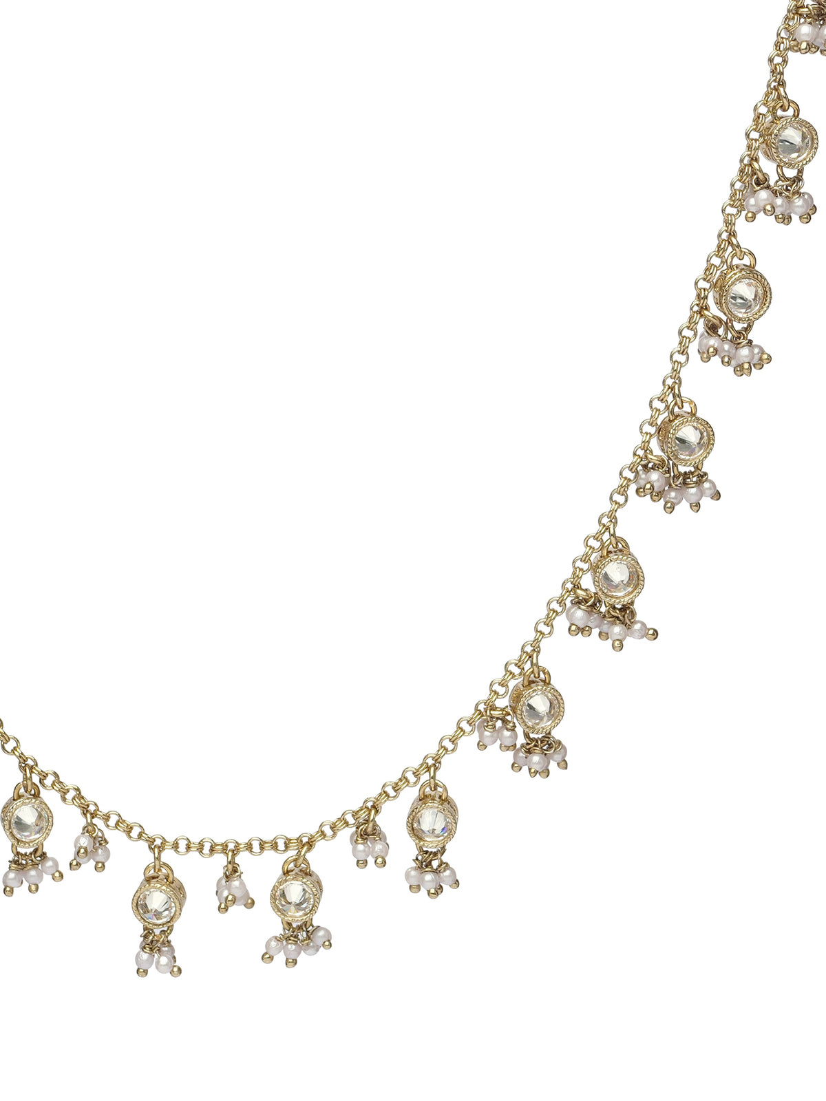 Radha Ear Chains in White