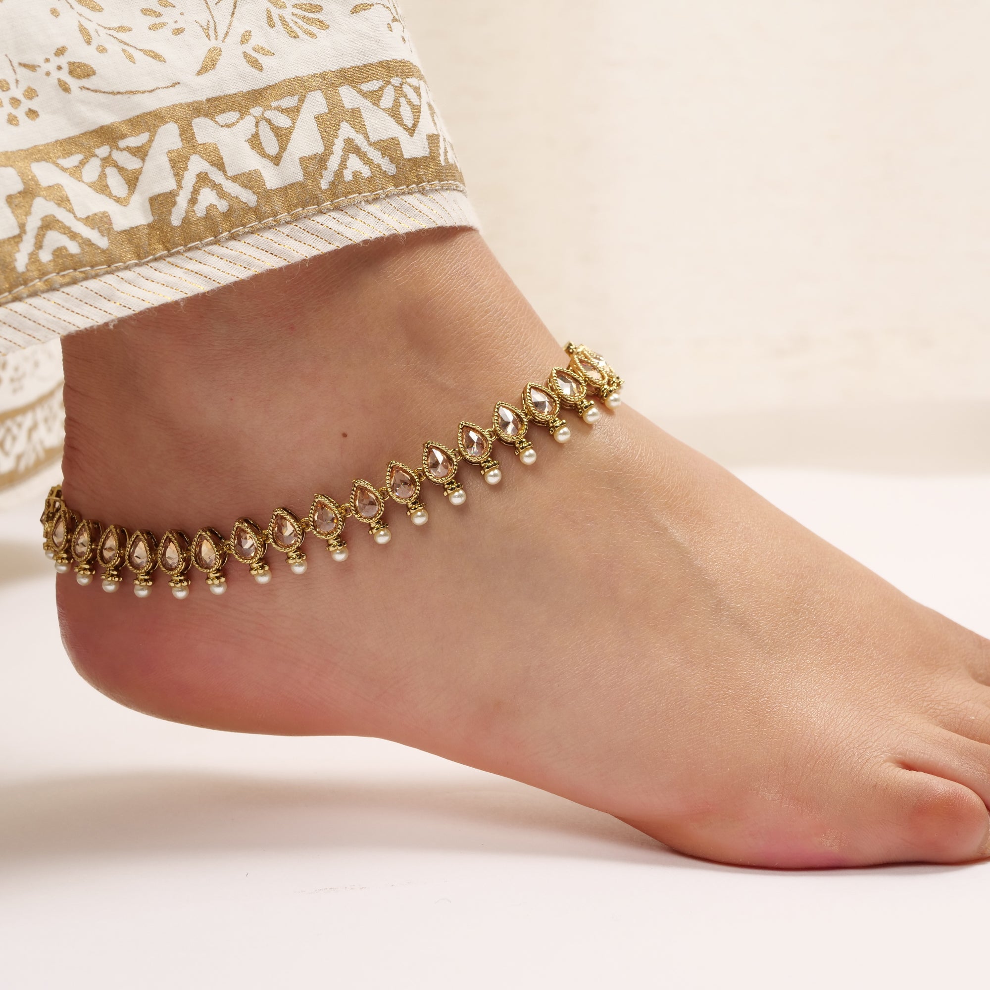 Raindrop with Pearl Anklet