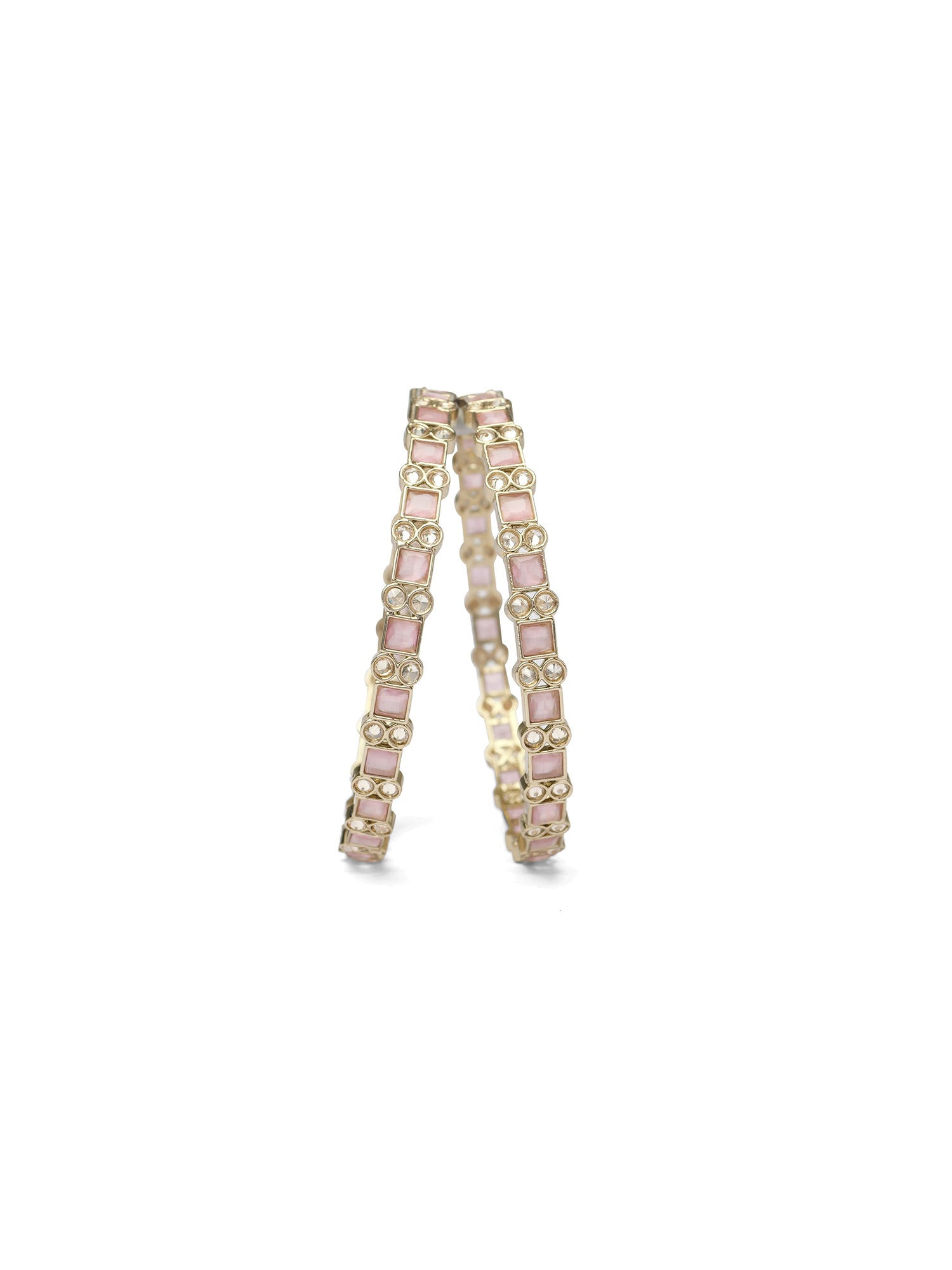 Rajeena Kada Bangles in Light Pink