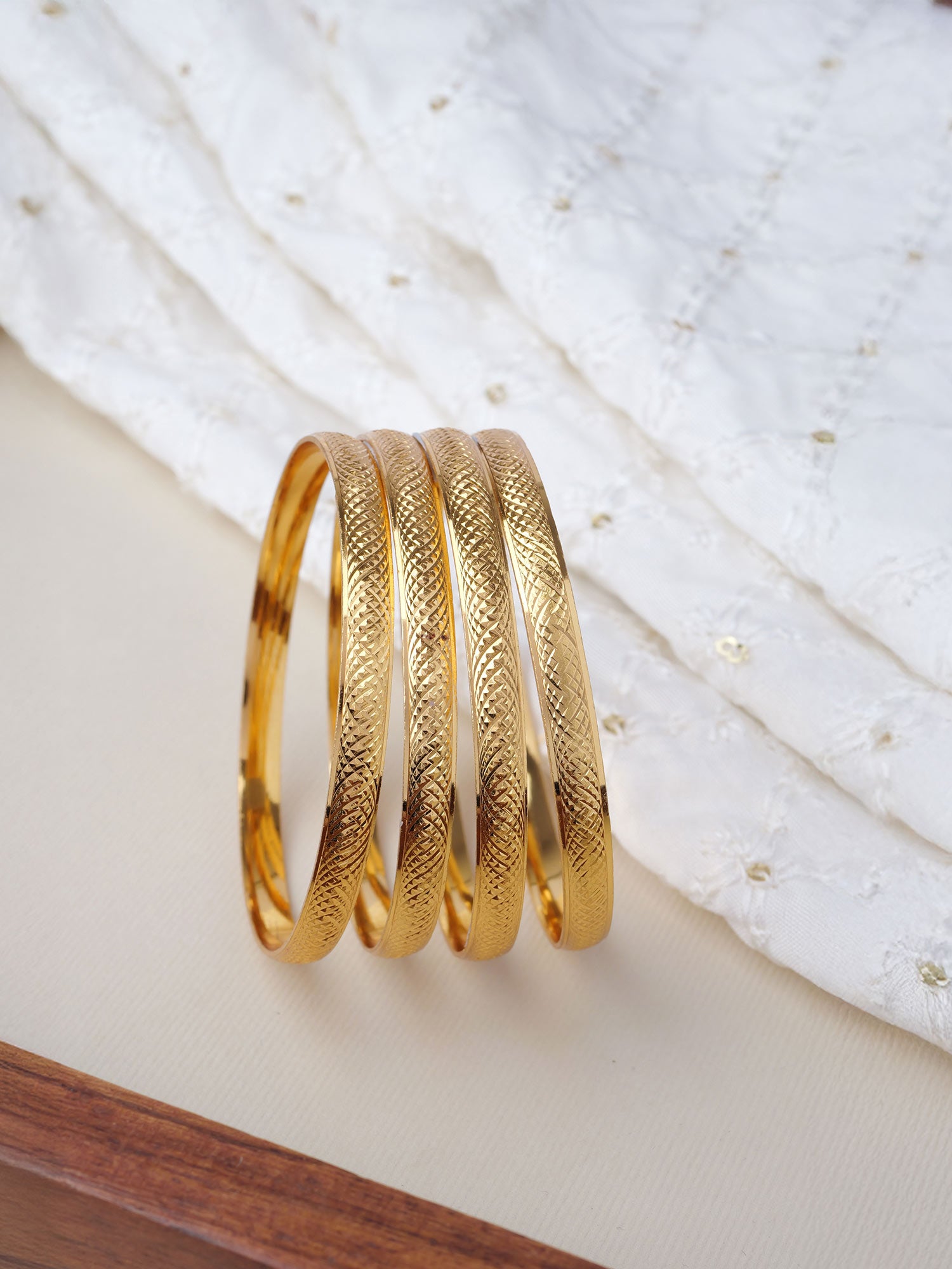 Rajshree Set of 4 Gold Style Bangles