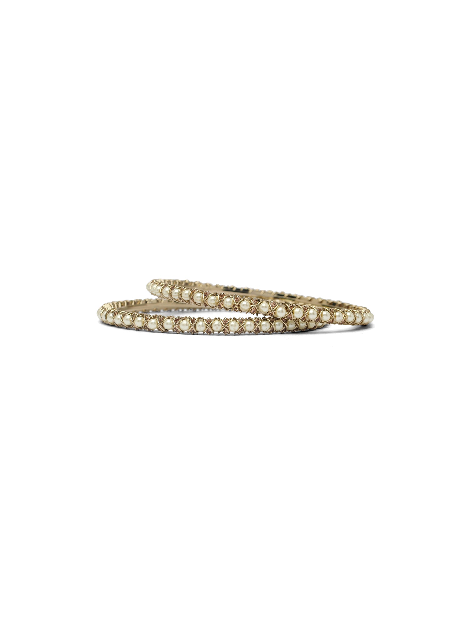 Rania Diamante Bangles in Champagne