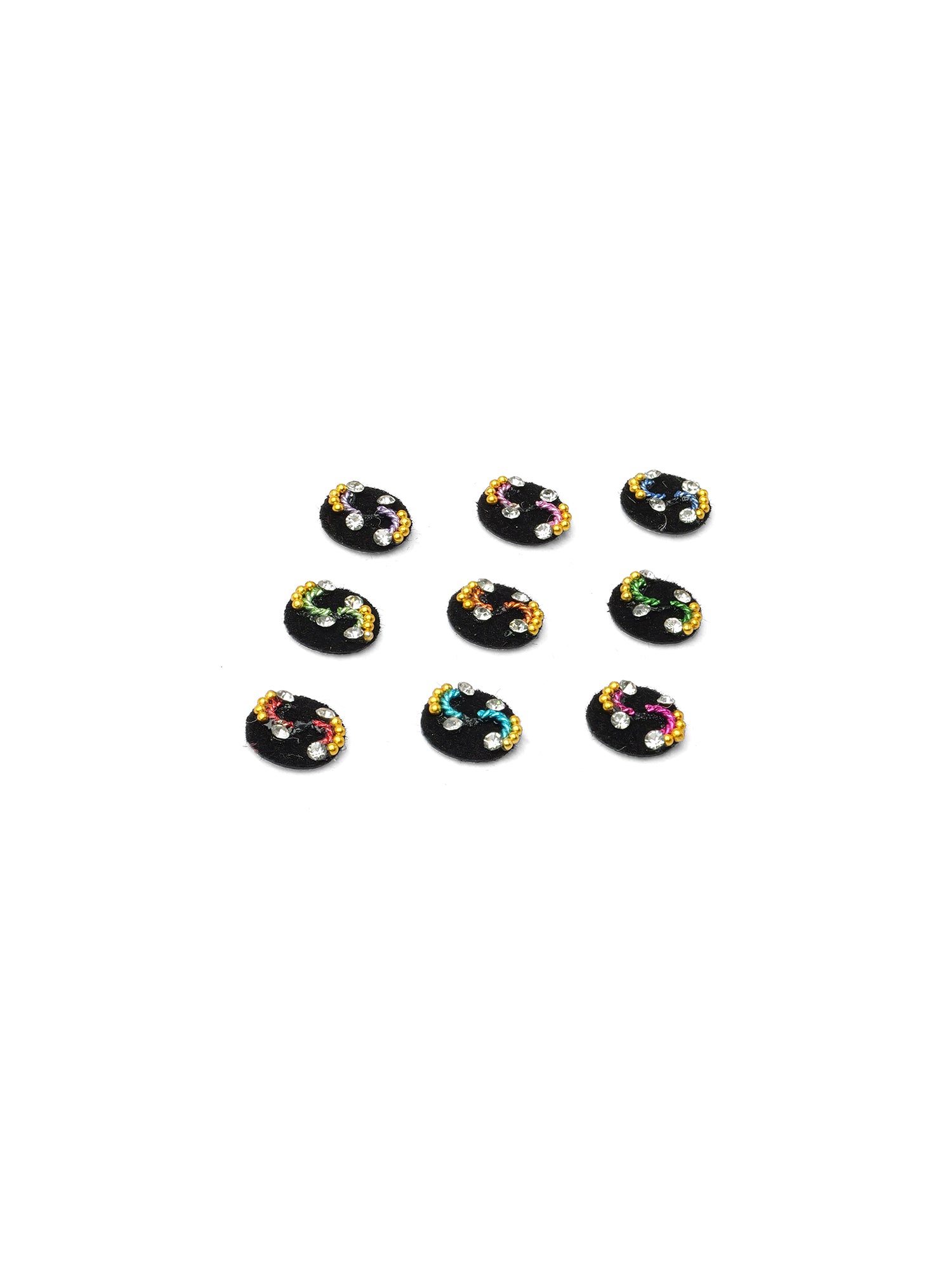 Ranjna Coloured Black Bindis