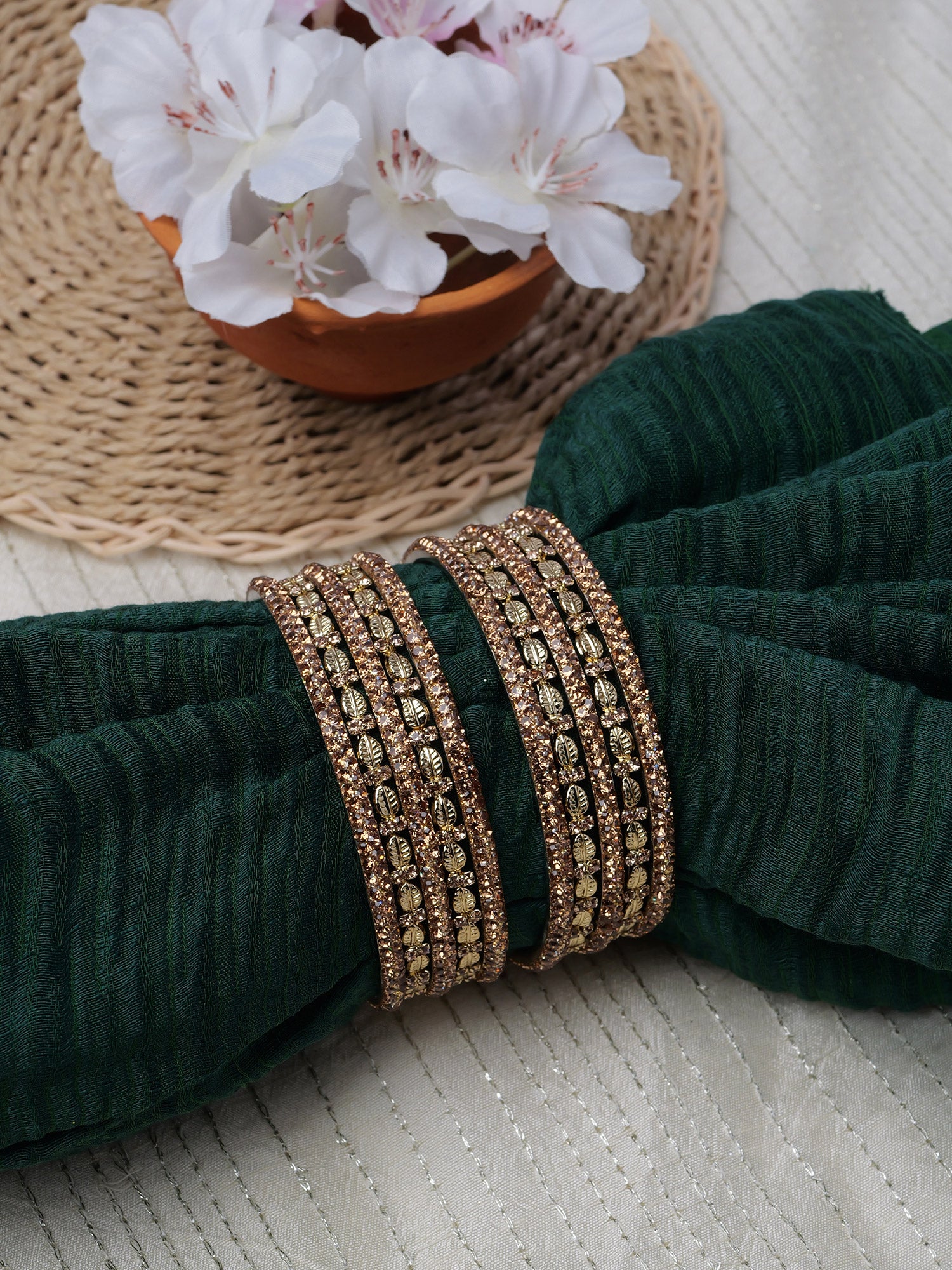 Raya Antique Gold Bangle Set