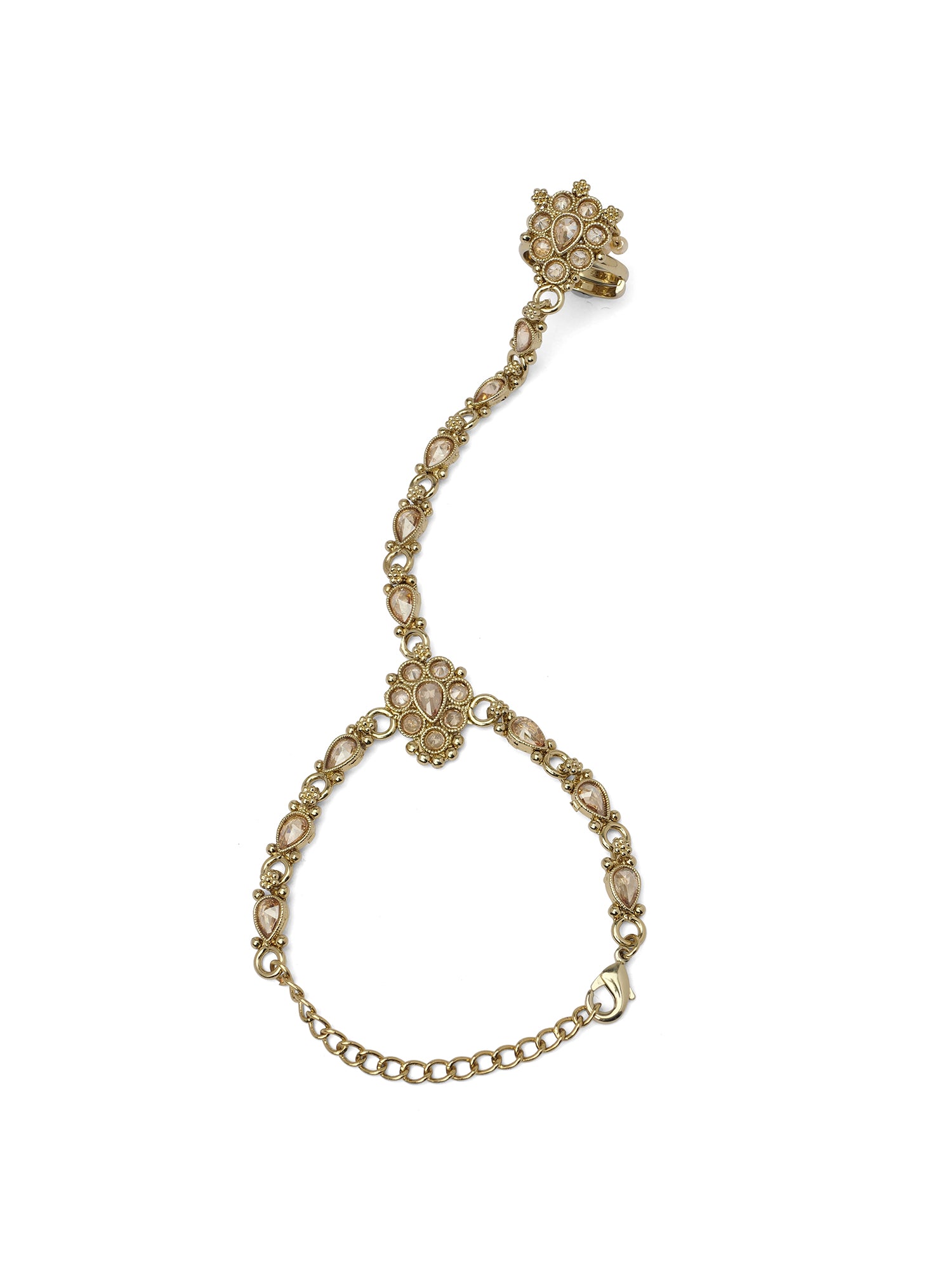 Reema Hand Chain in Champagne