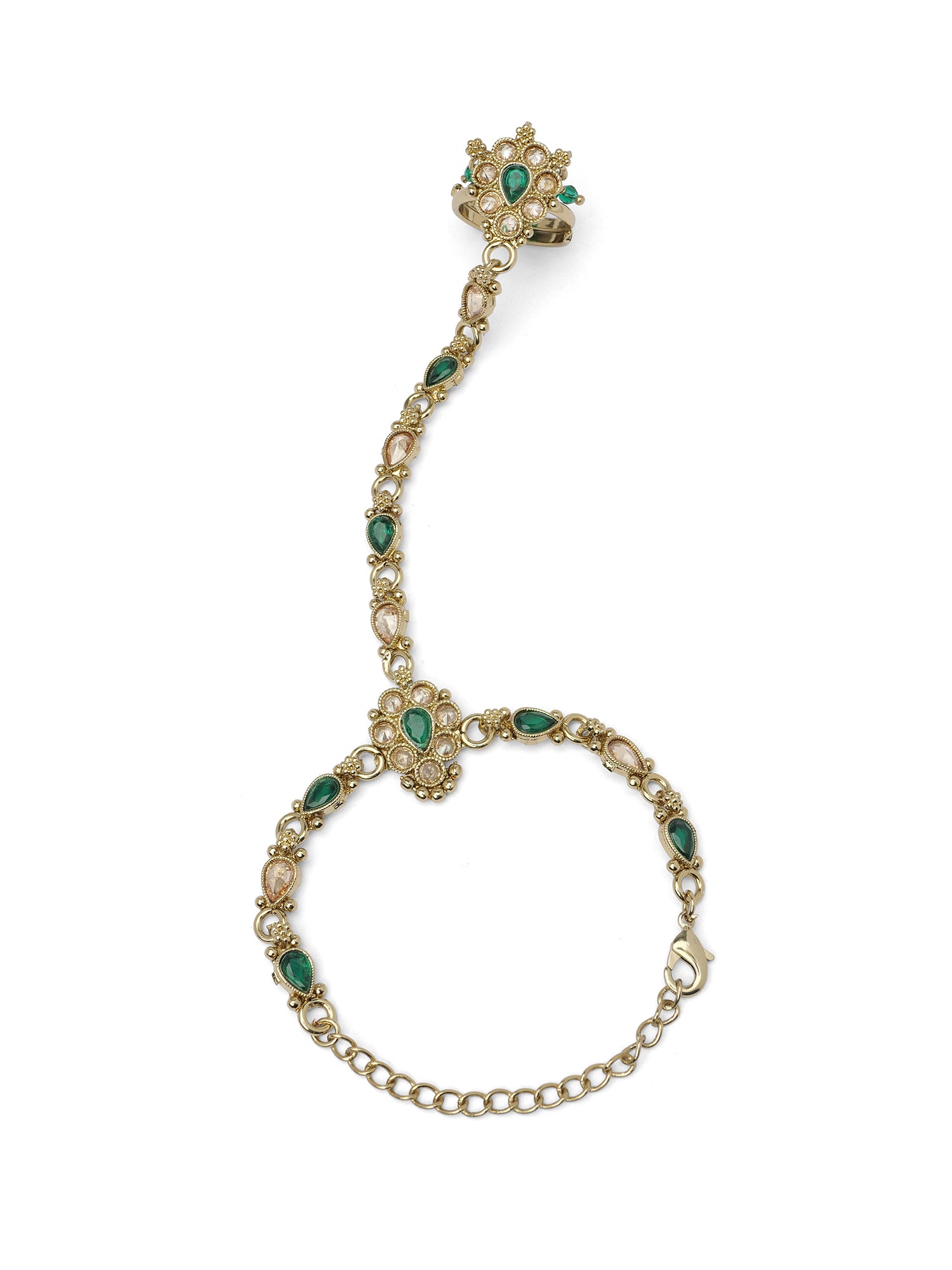 Reema Hand Chain in Green
