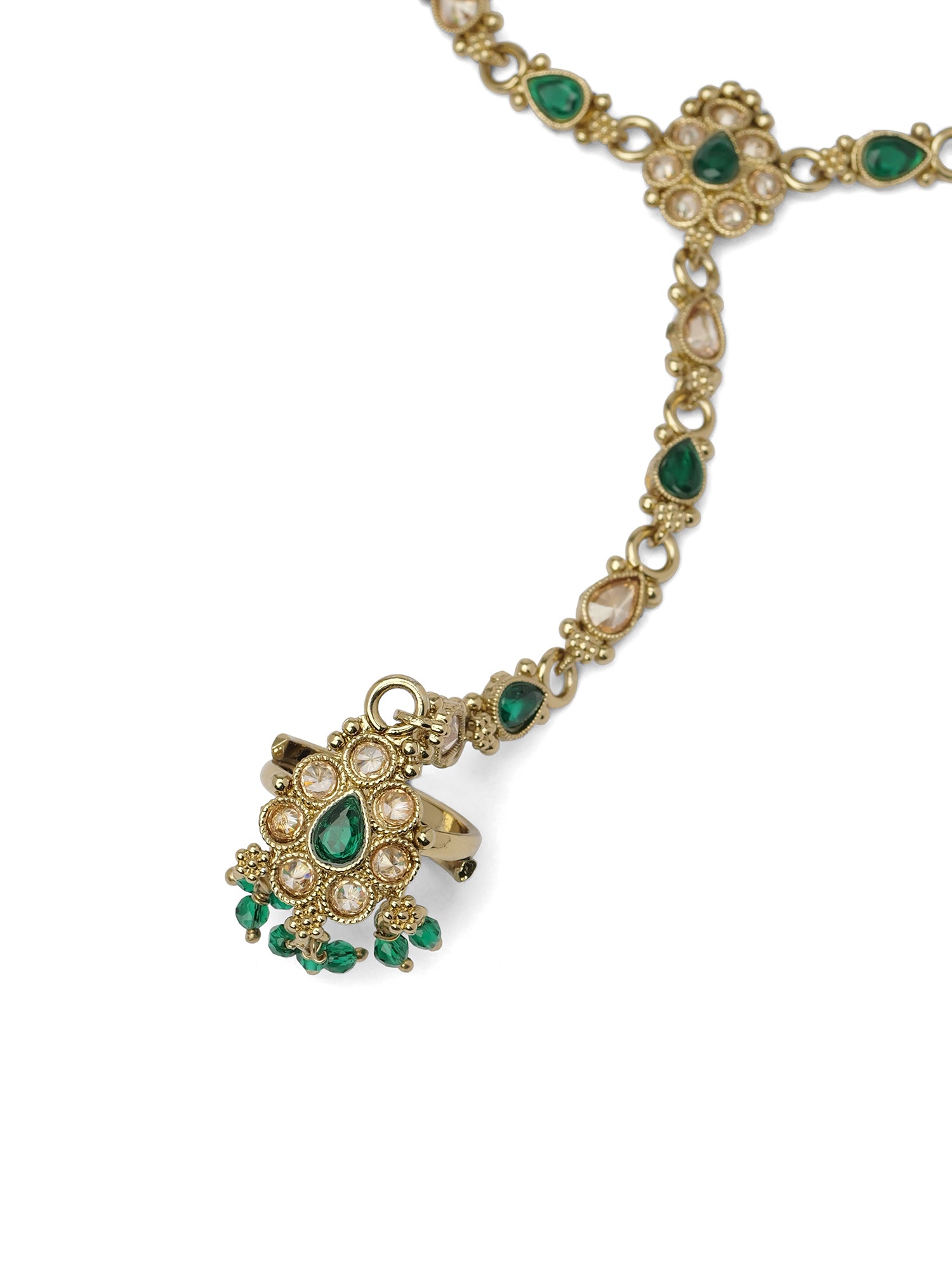 Reema Hand Chain in Green