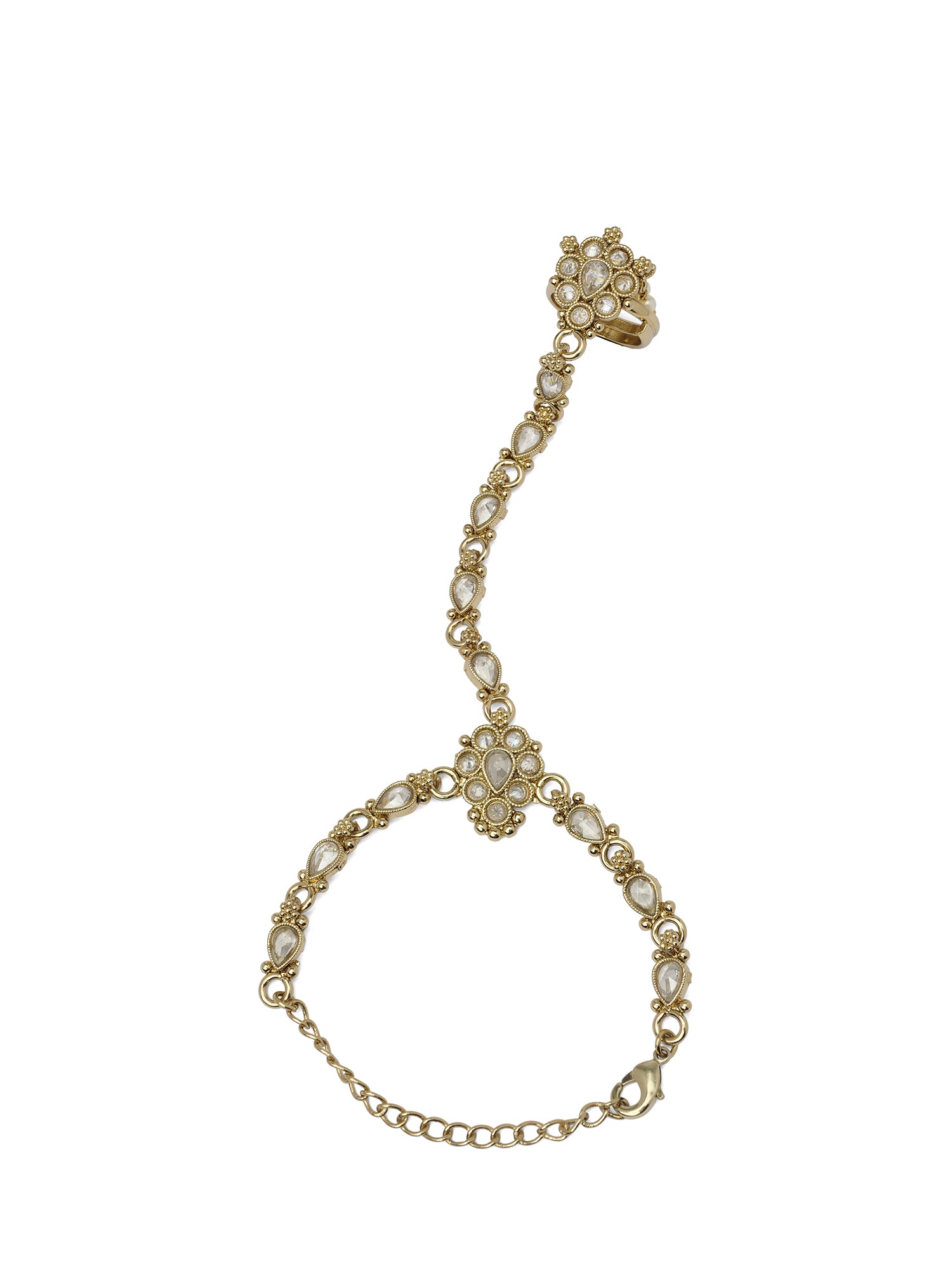 Reema Hand Chain in White