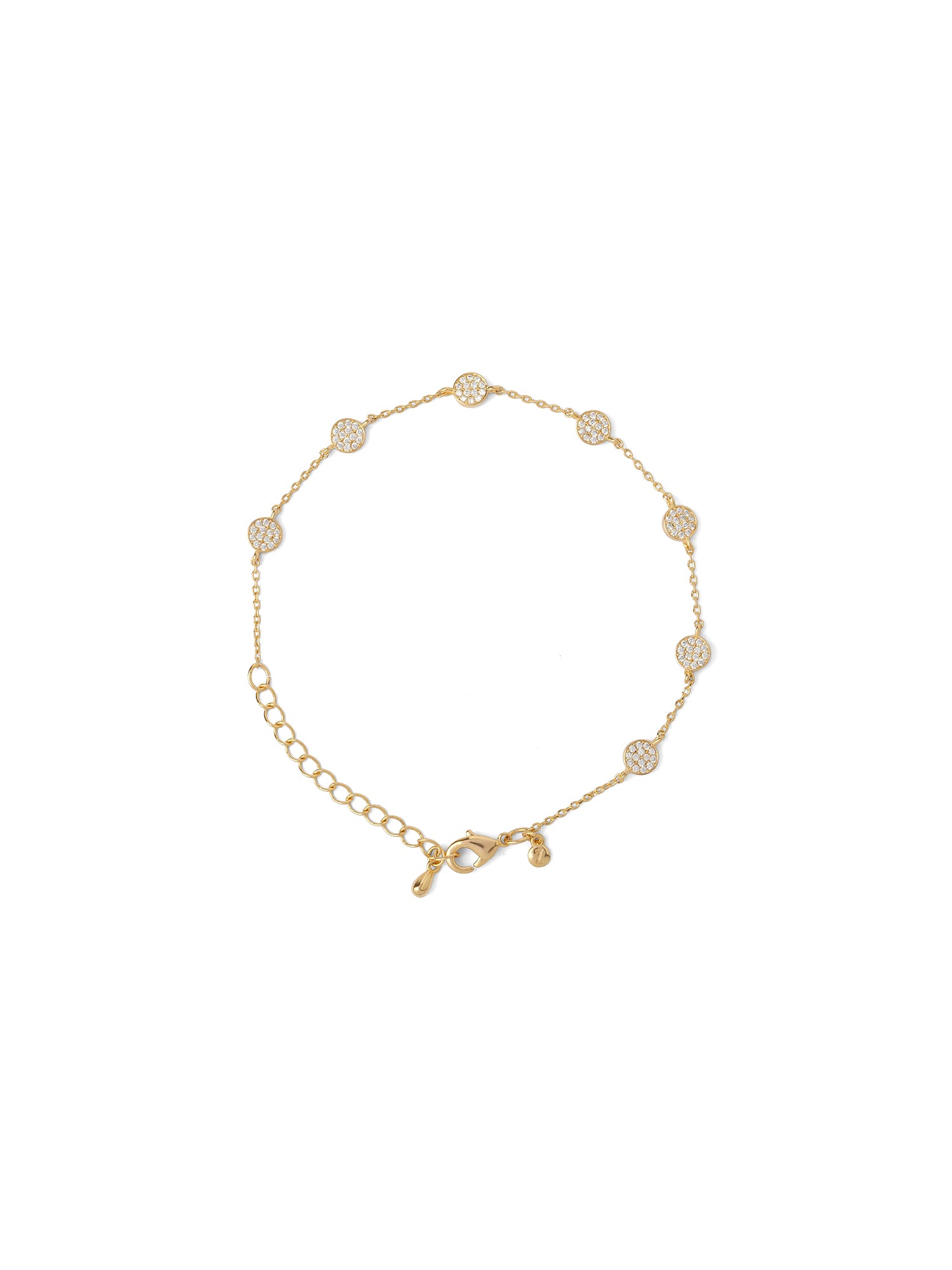 Reya Cubic Zirconia Bracelet in Gold and White