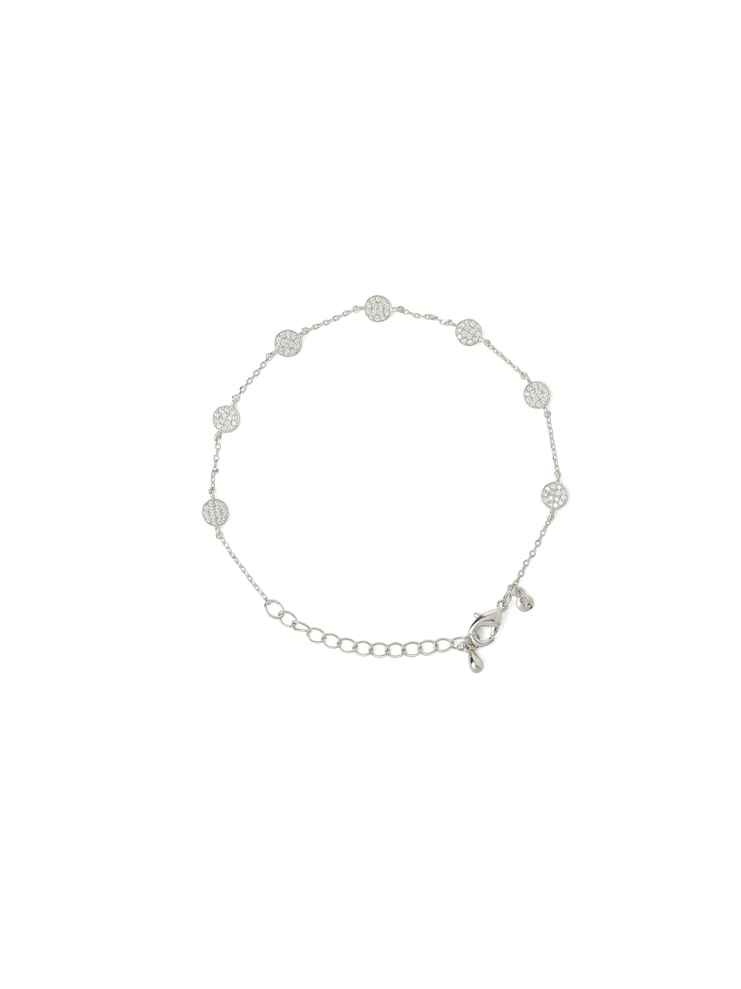 Reya Cubic Zirconia Bracelet in Rhodium
