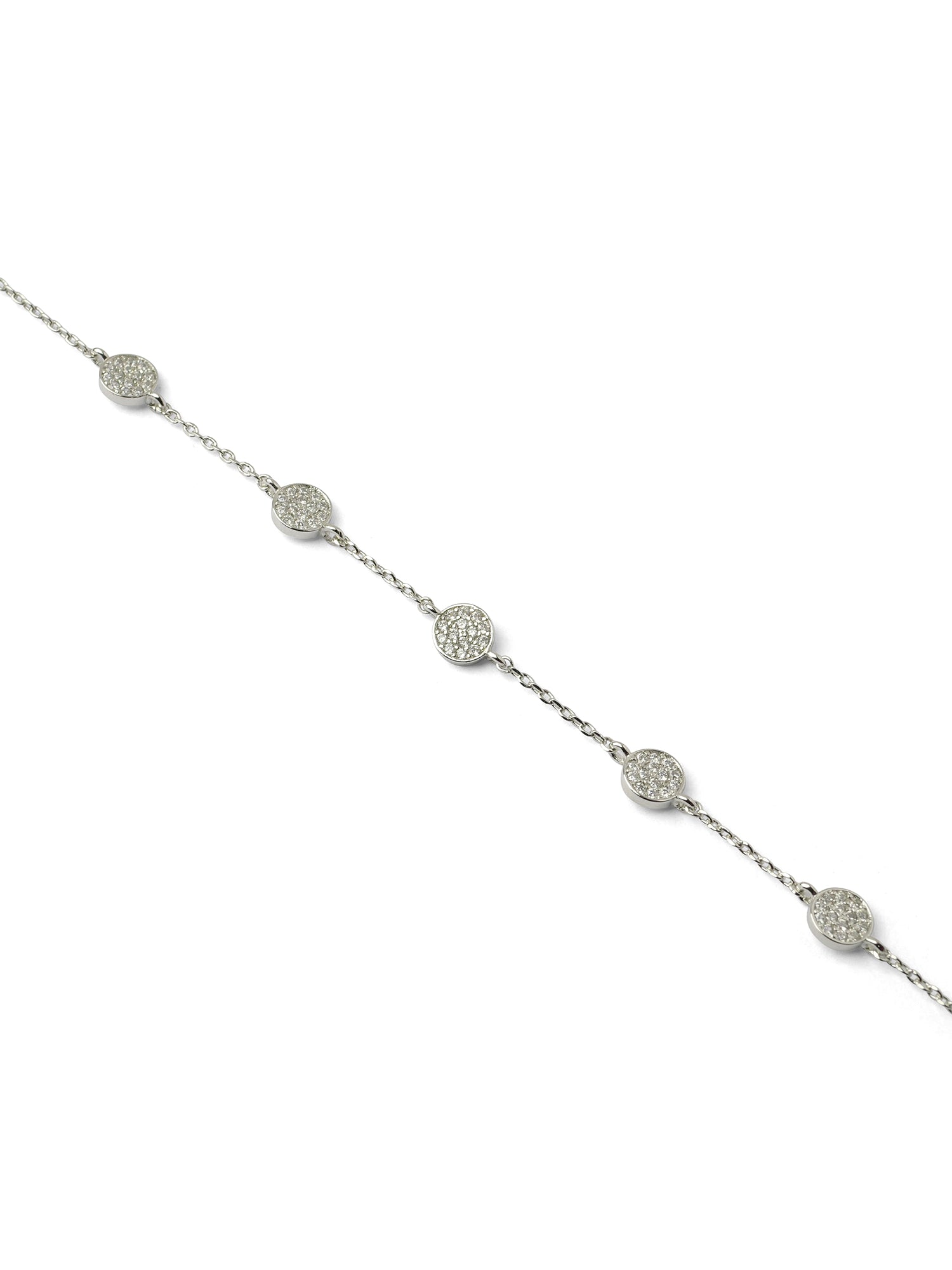 Reya Cubic Zirconia Bracelet in Rhodium