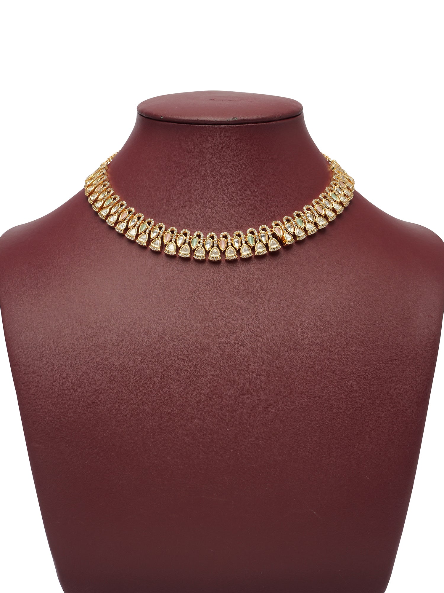 Reyani Kundan Necklace Set in Multi