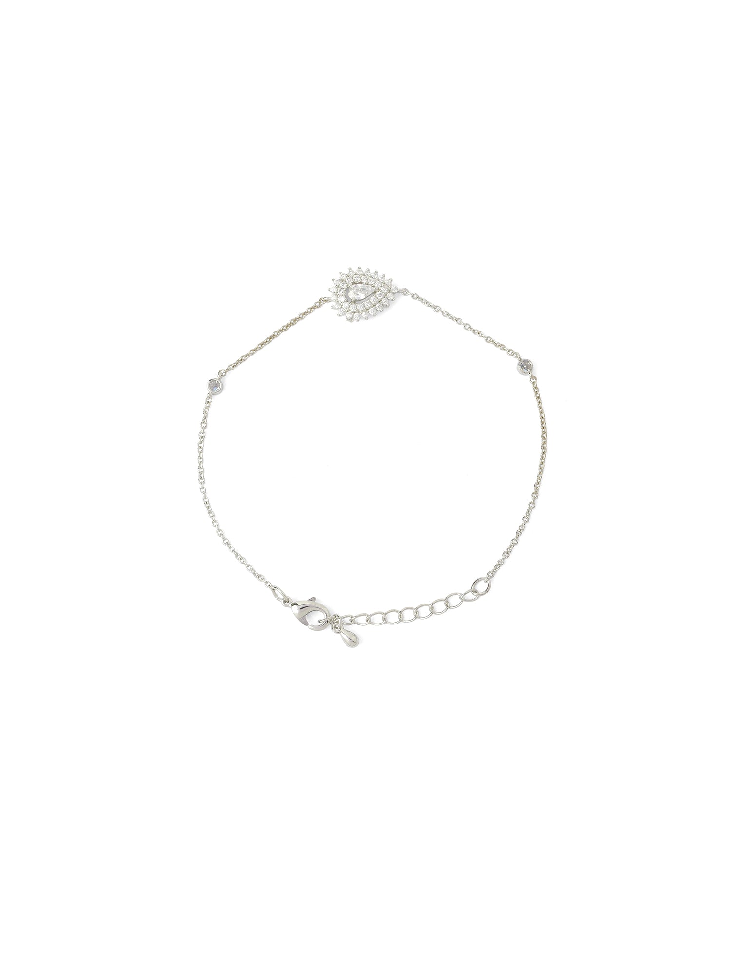 Riva Cubic Zirconia Bracelet in Rhodium
