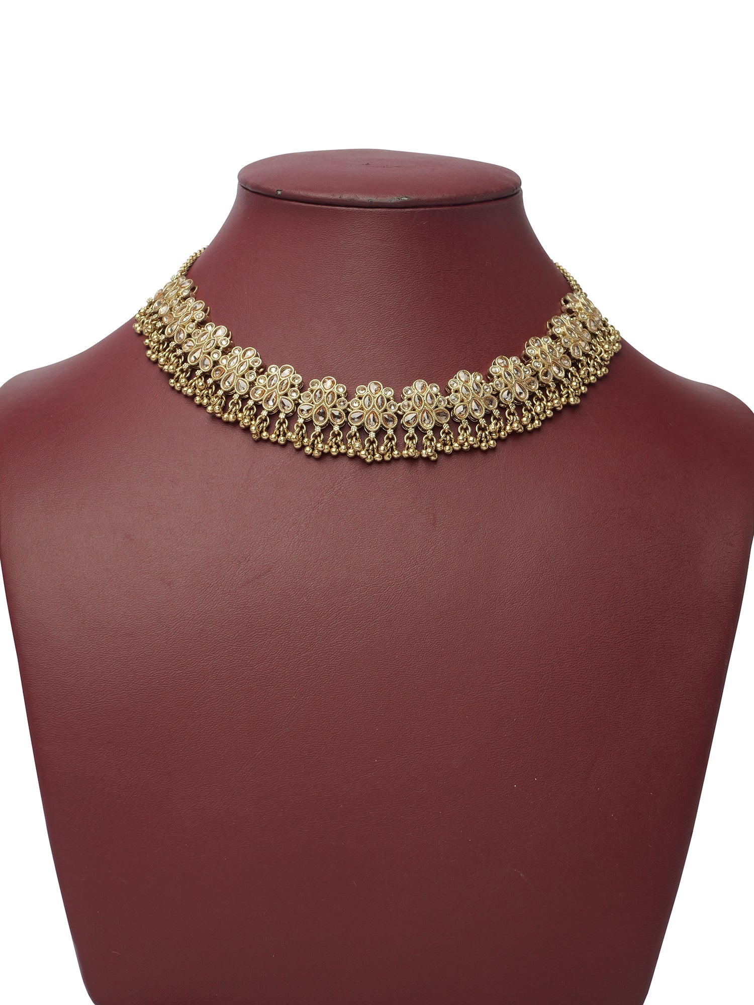 Roohi Necklace Set in Antique Gold