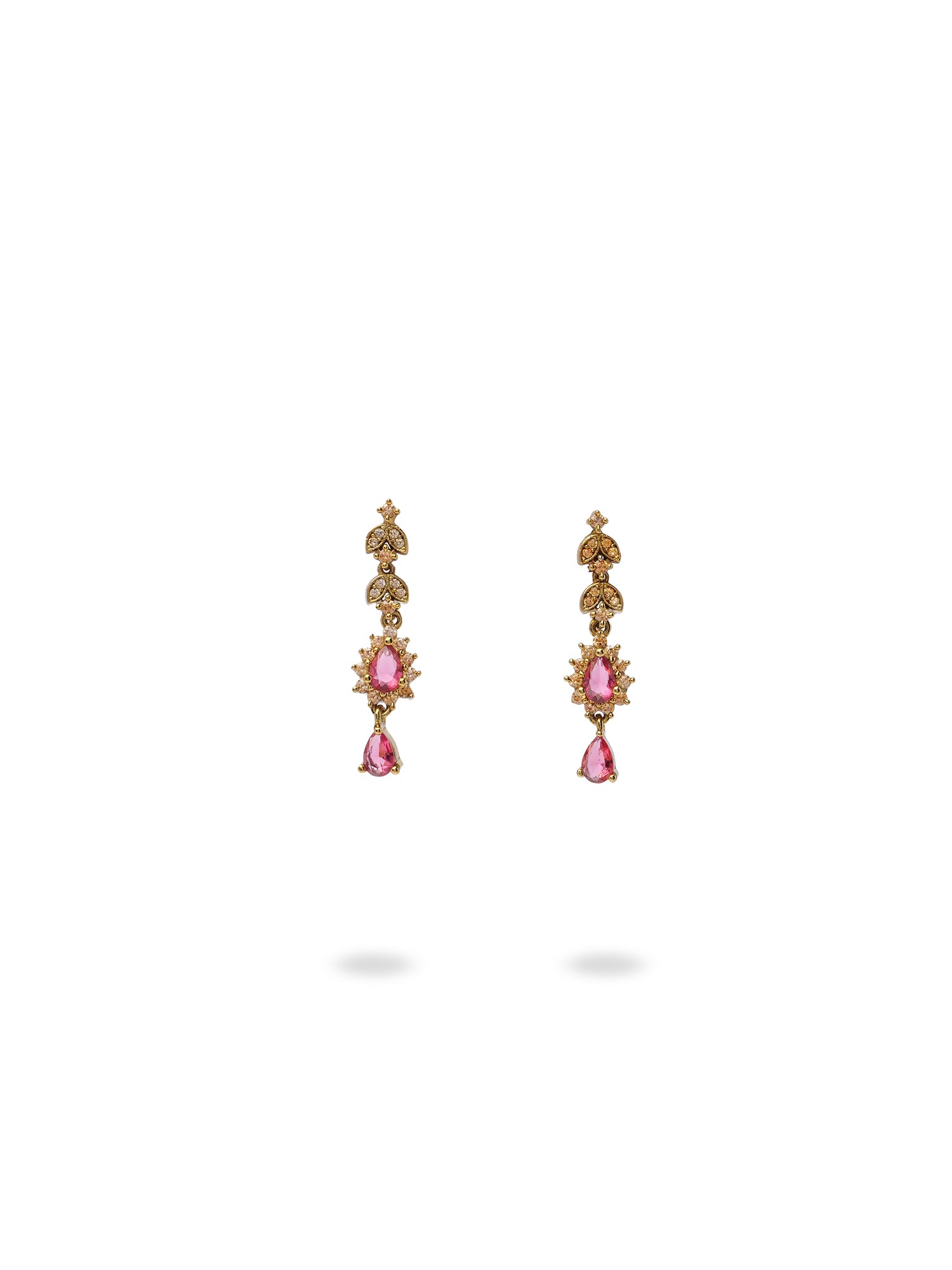 Rosa Simple Necklace Set in Hot Pink