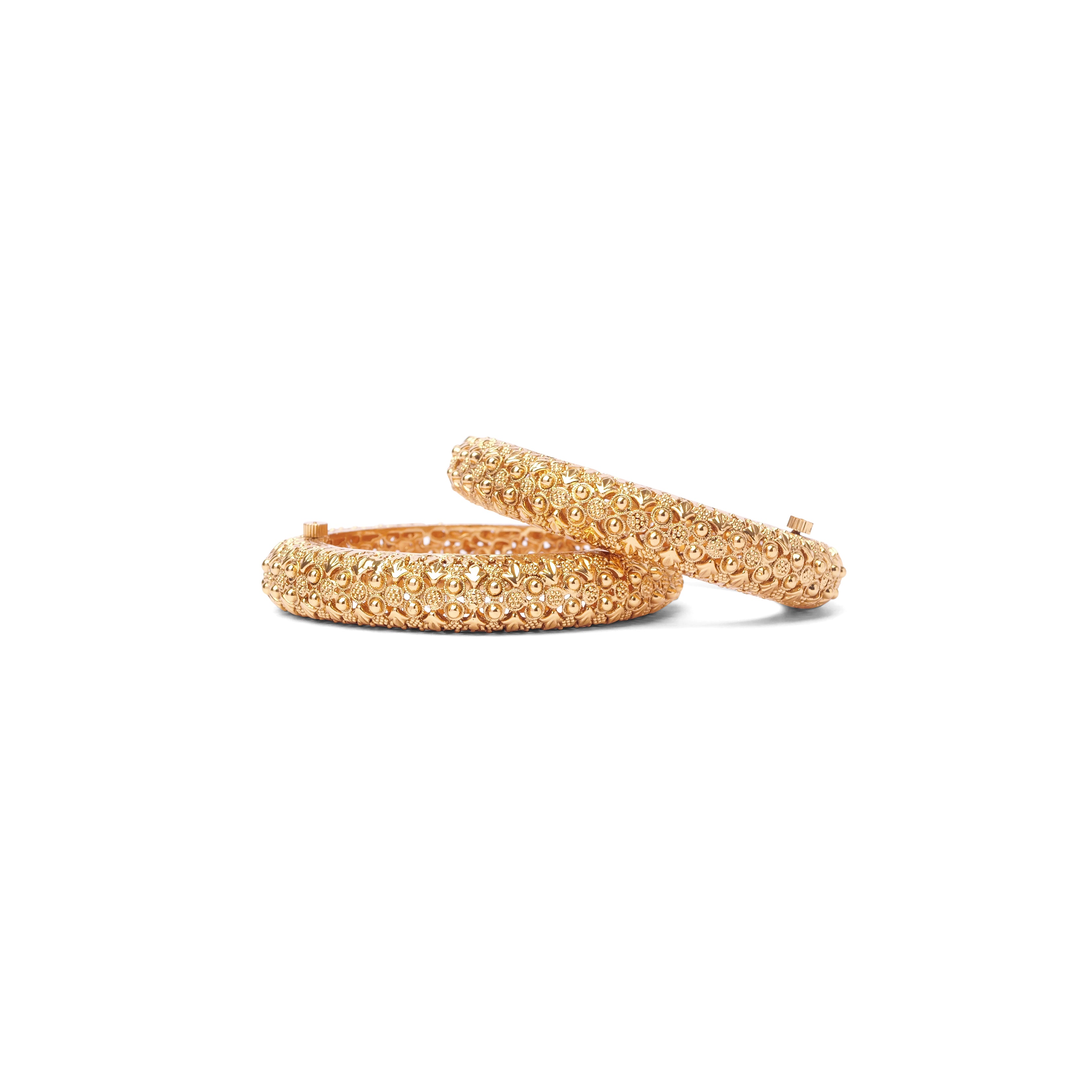 Saheli Classic Kada Bangles in Champagne