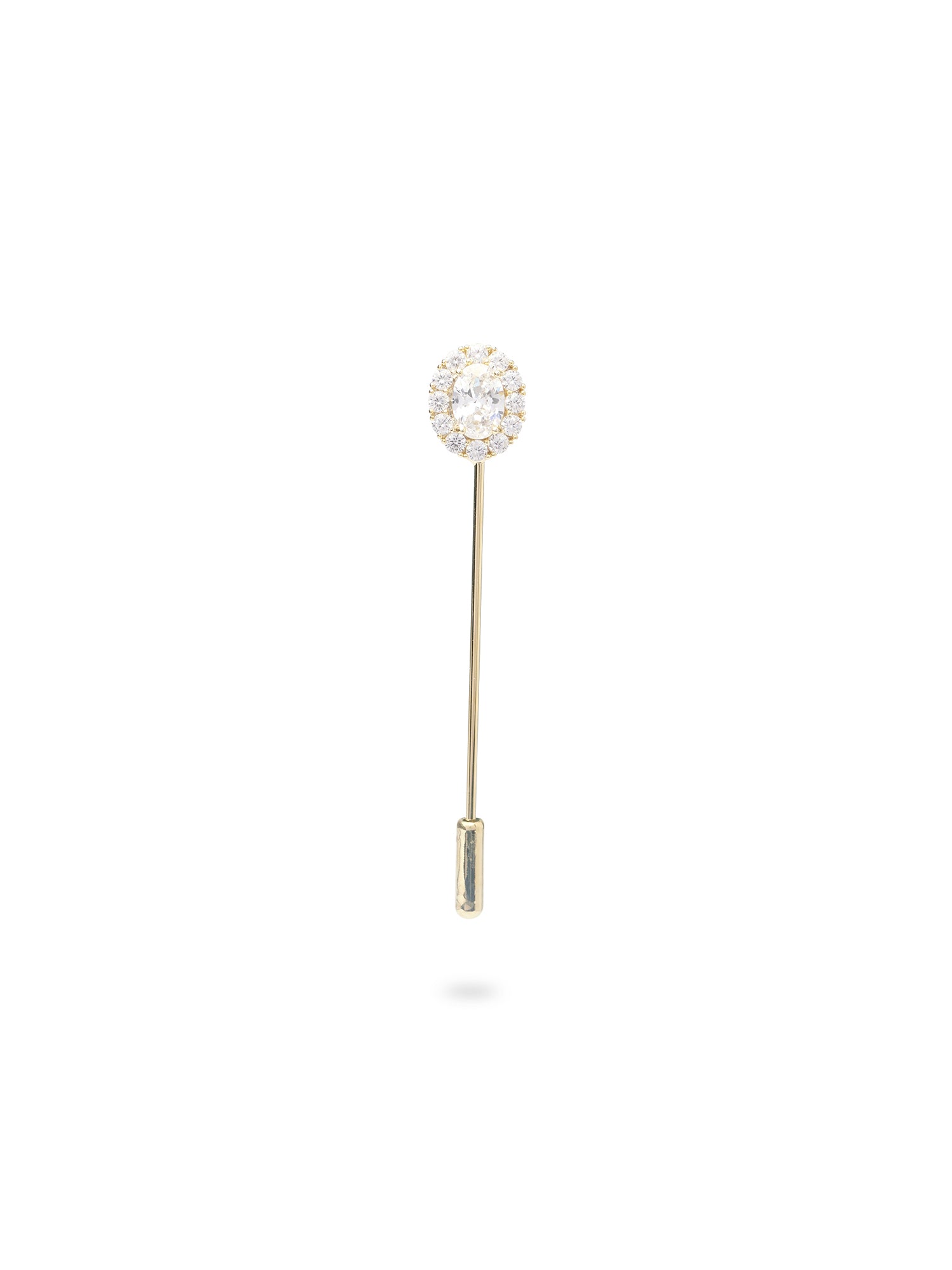 Sahra Scarf Pin in White and Gold