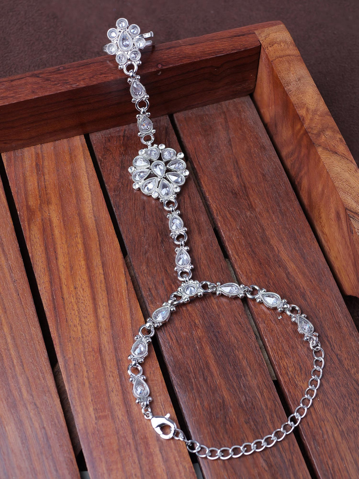Sri Rama Hand Chain Saira Hand Chain in Rhodium