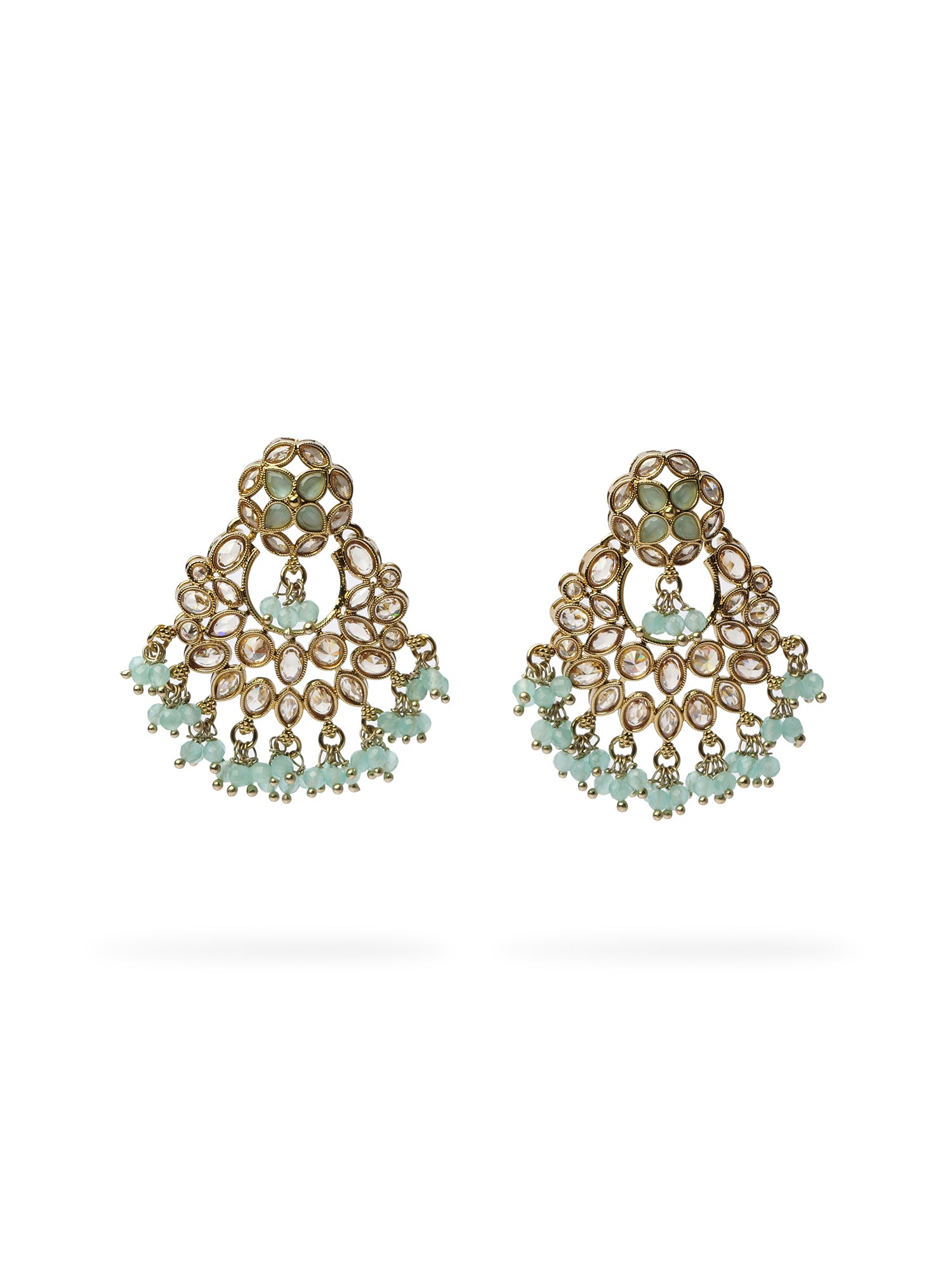 Sajna Chandbali Earrings in Light Blue