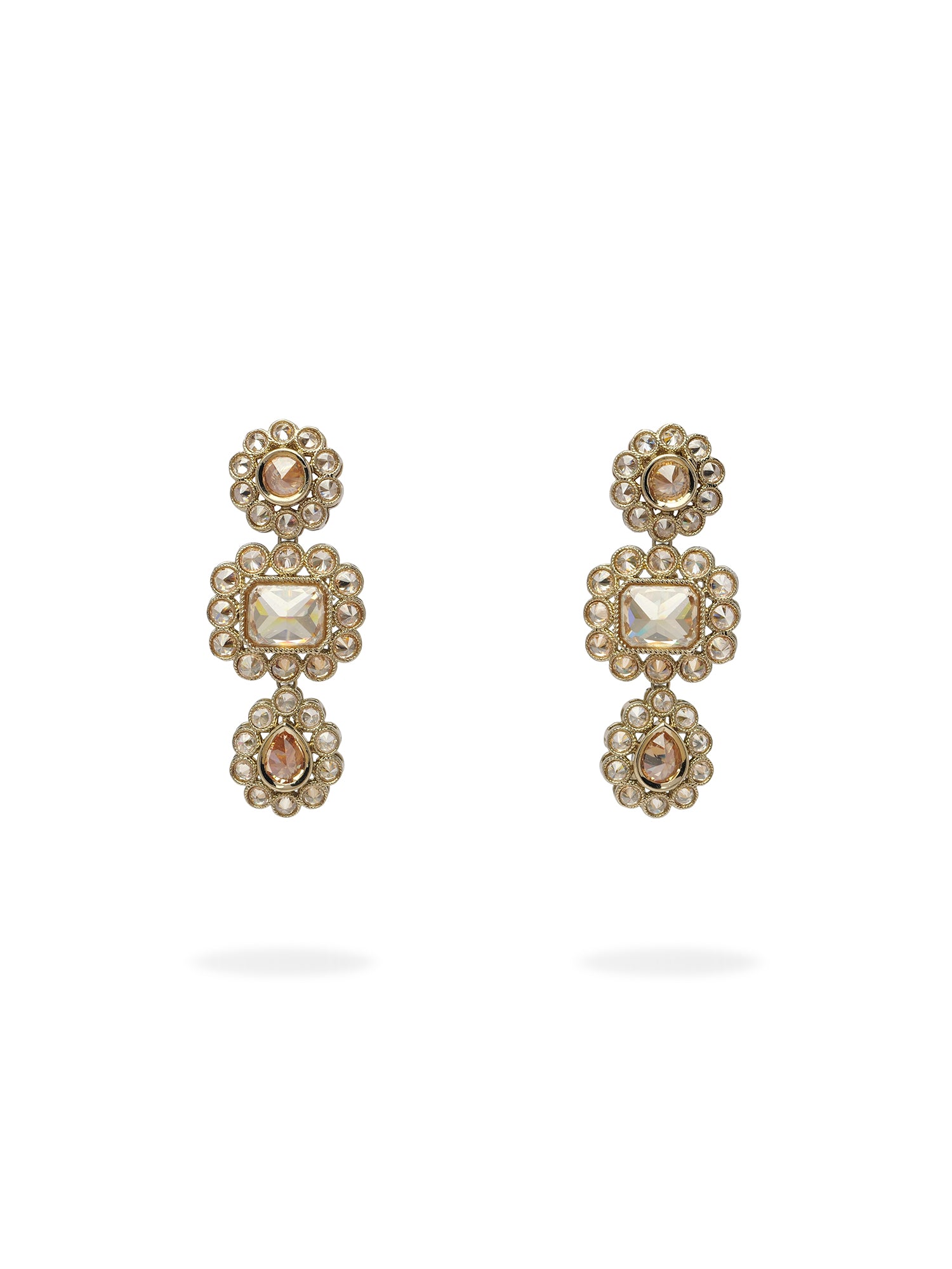 Samirah Necklace Set in Champagne and Antique Gold