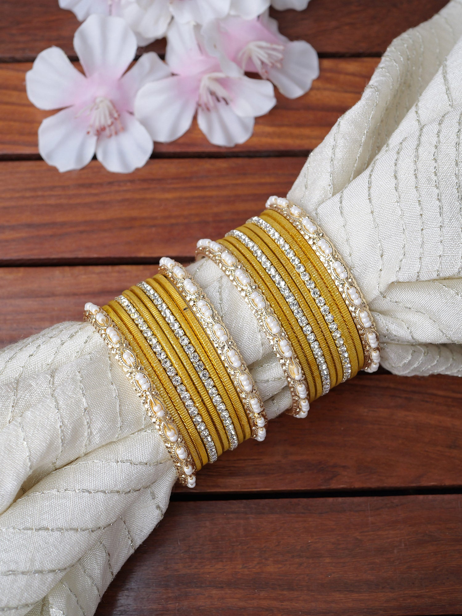 Sana Children's Bangle Set in Yellow
