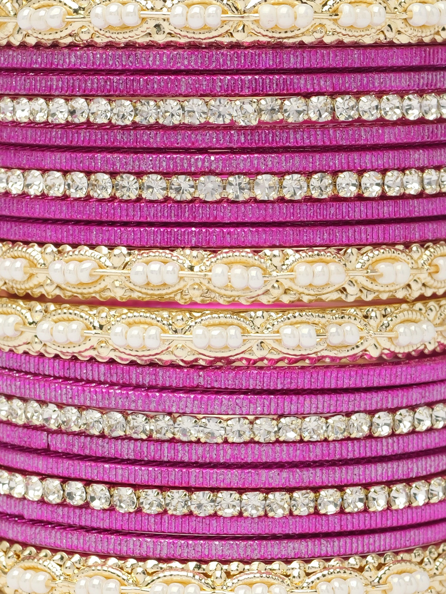Sana Children's Bangle Set in Hot Pink