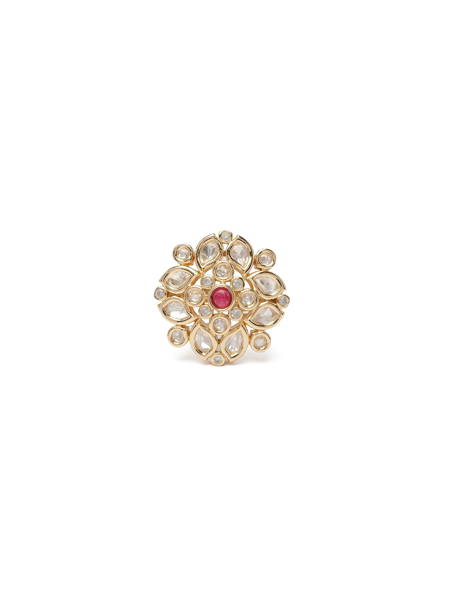 Sania Kundan Ring in Ruby