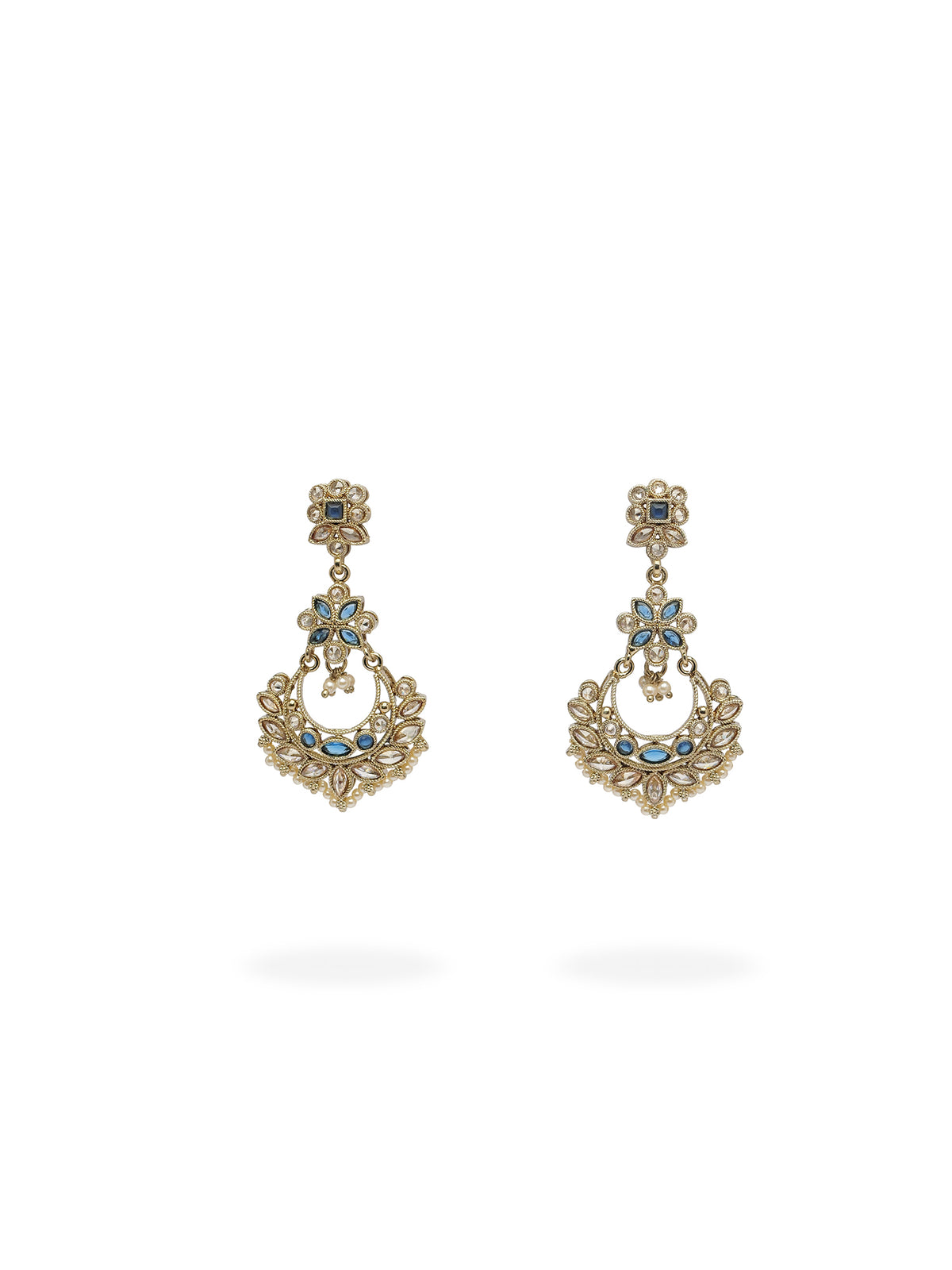 Sara Long Earrings in Blue
