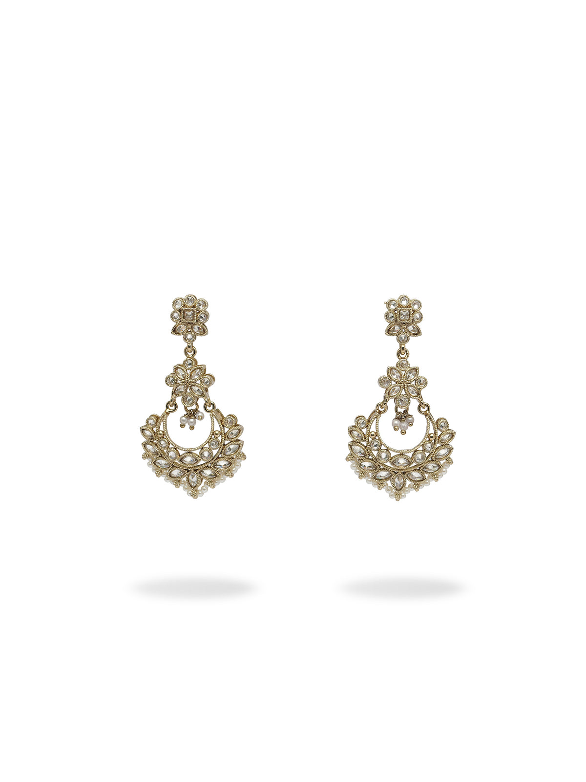 Sara Long Earrings in White