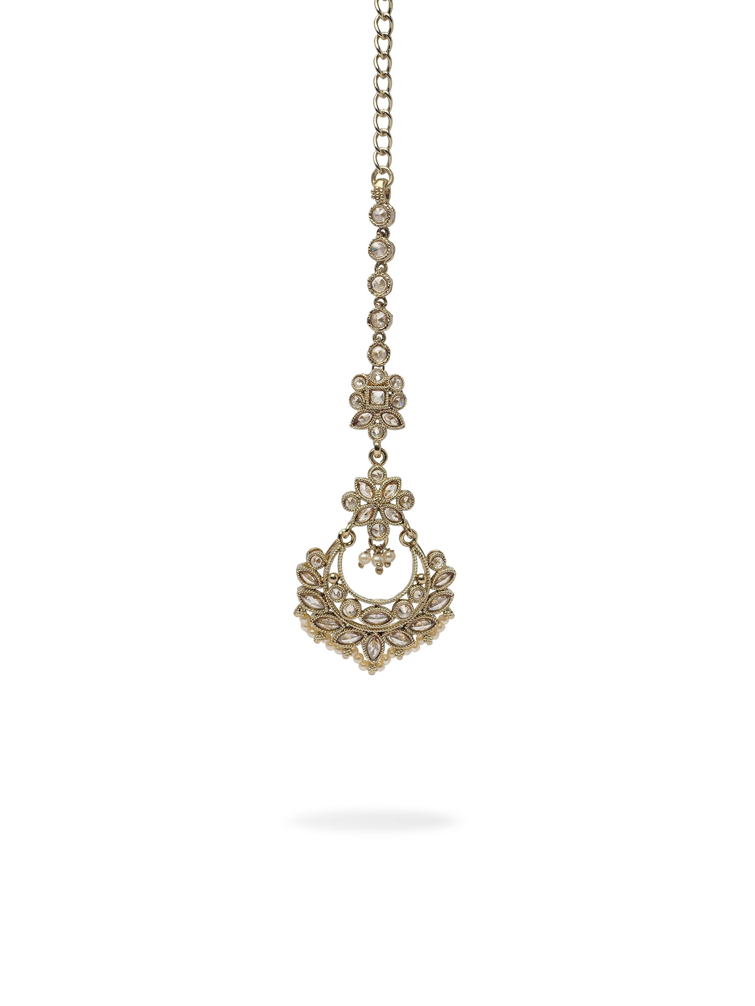 Sara Maang Tikka in Champagne