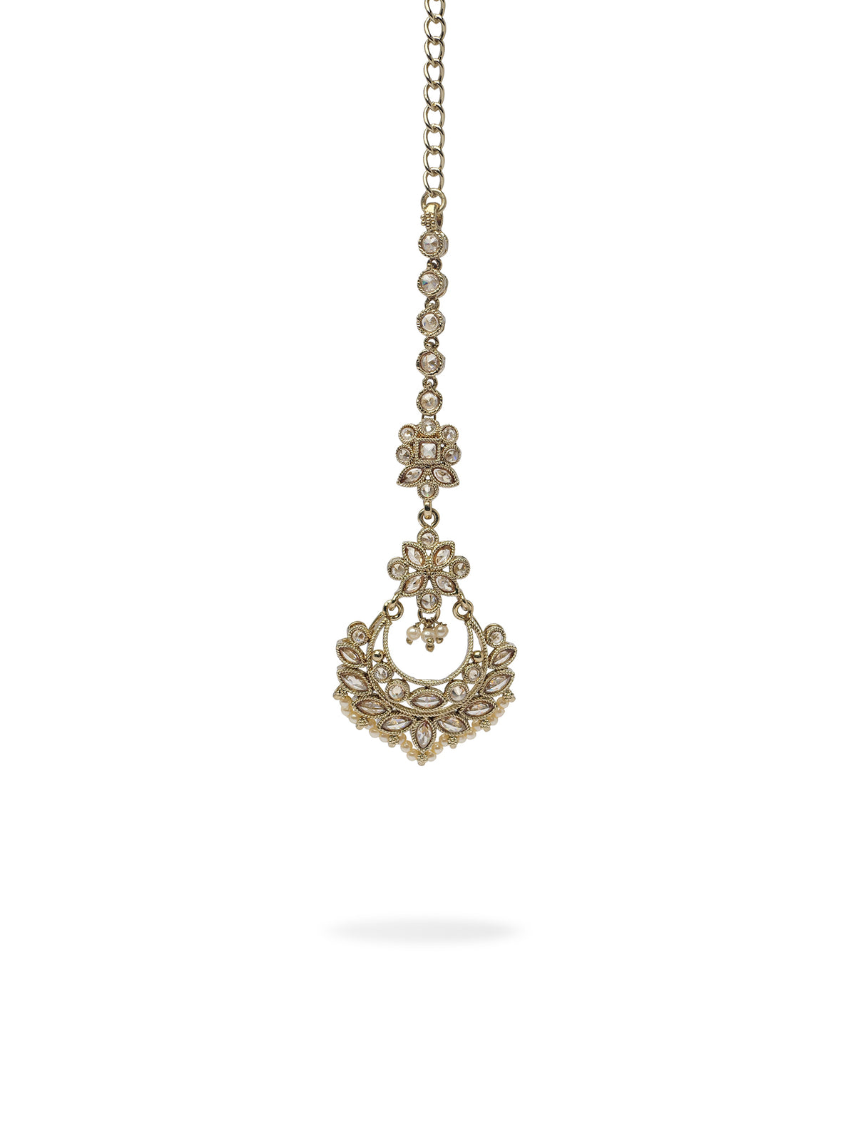 Sara Maang Tikka in Champagne