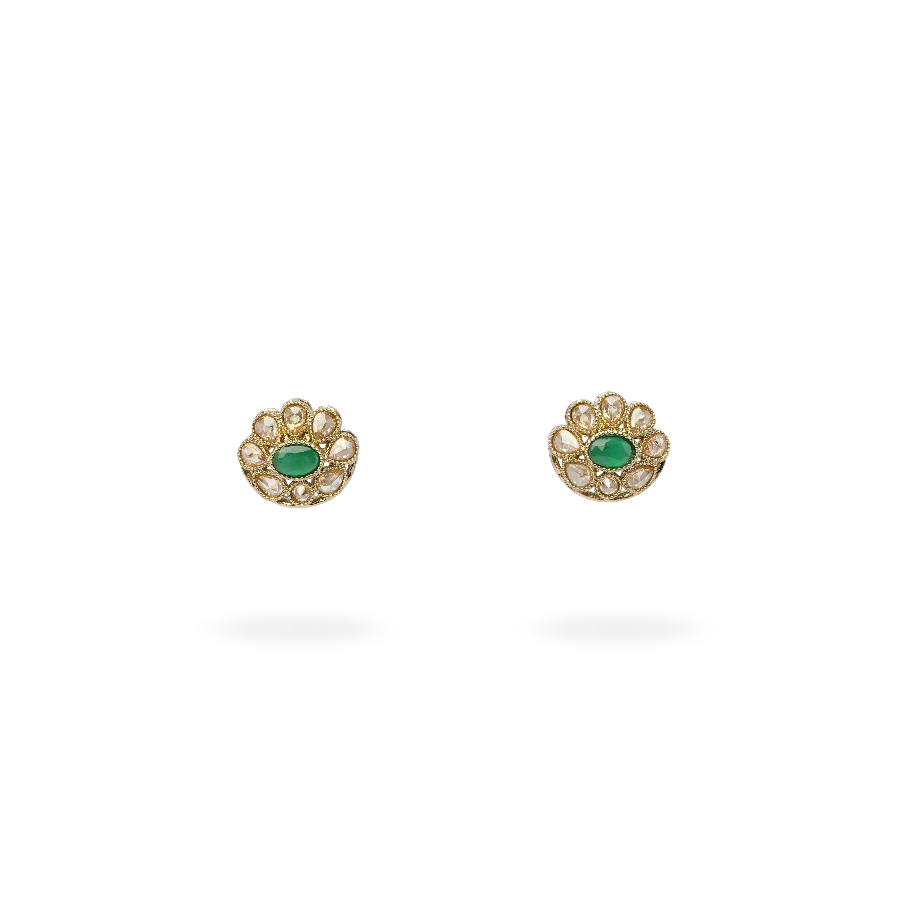 Sasha Ear Studs in Green