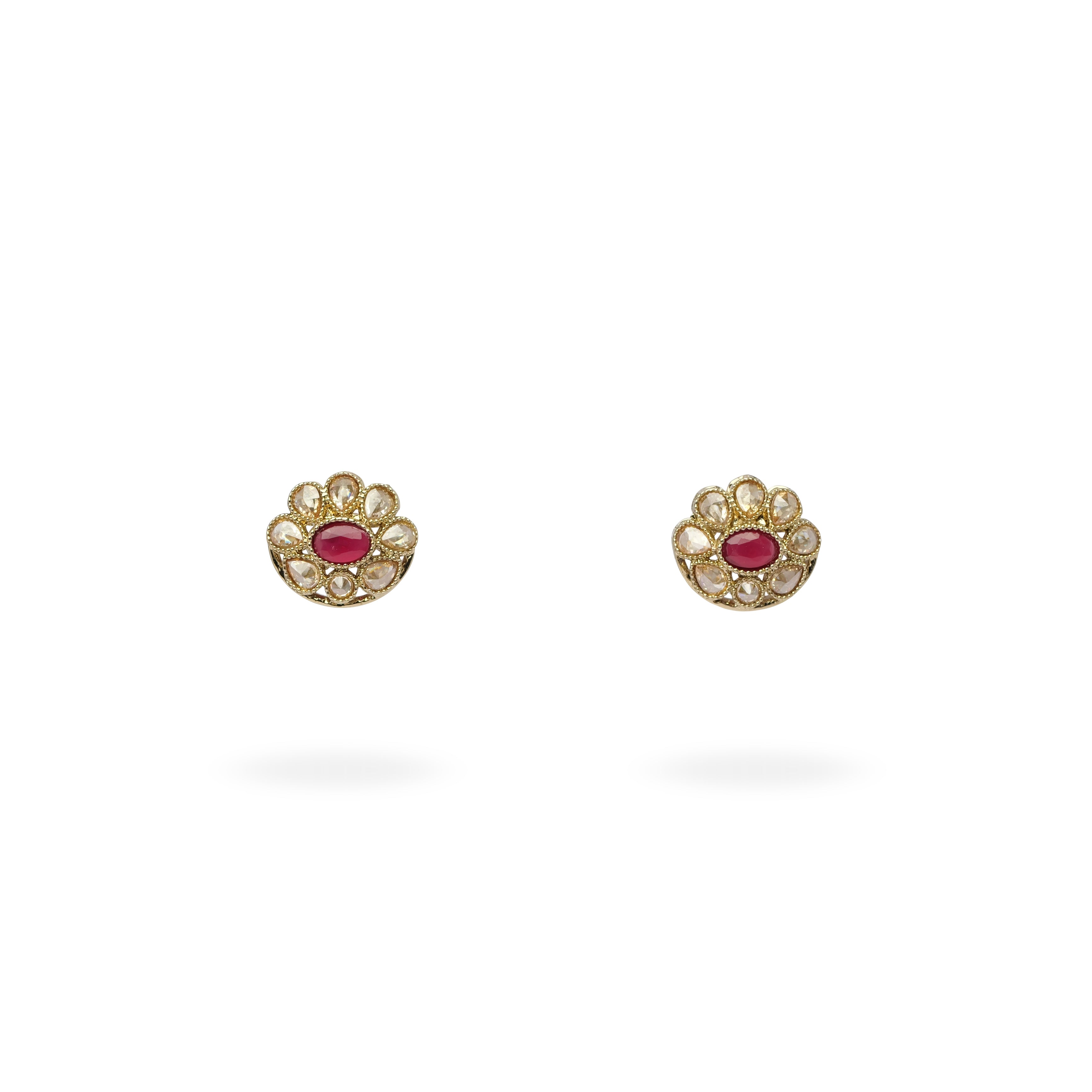 Sasha Ear Studs in Ruby