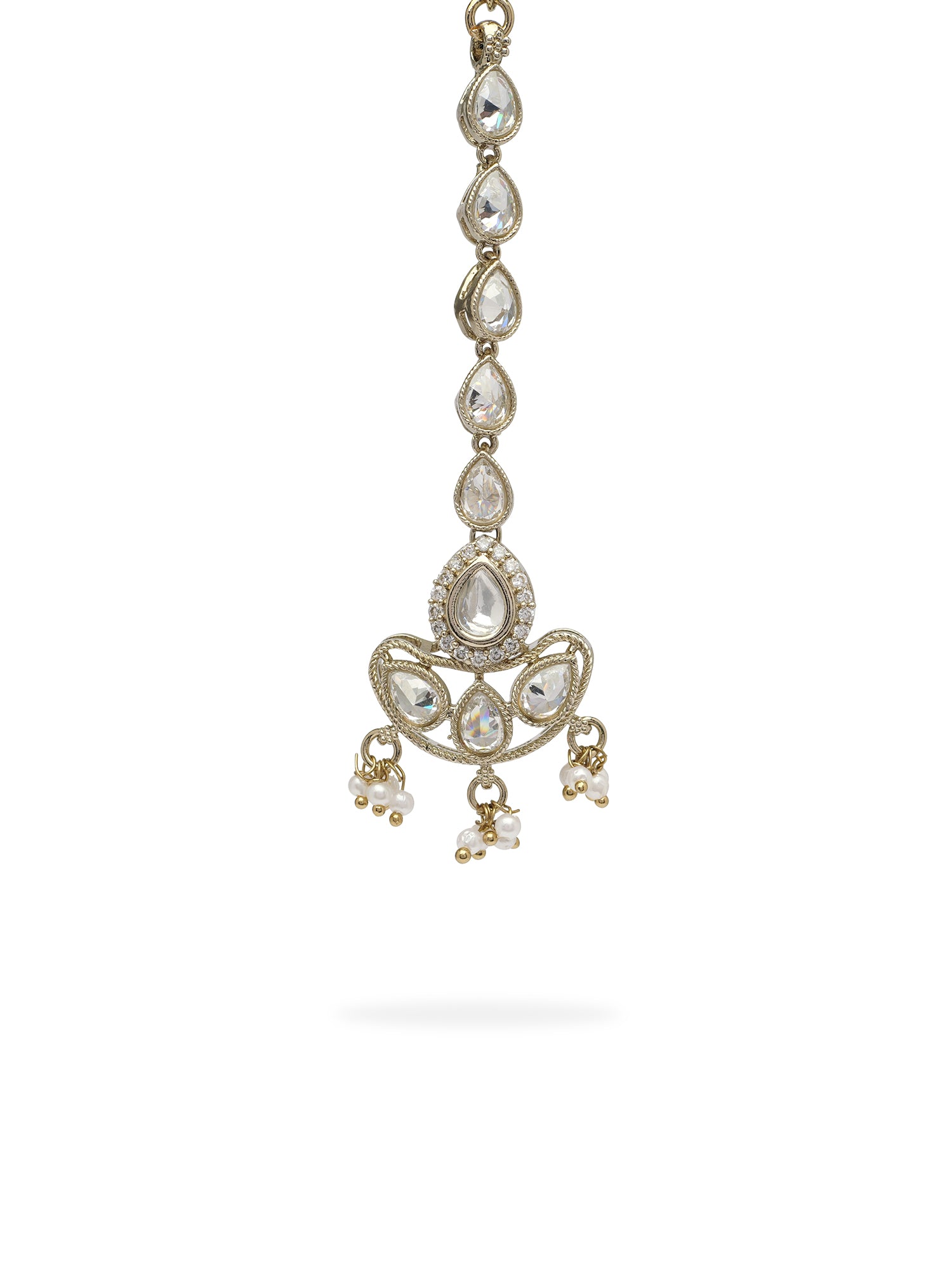 Savina Maang Tikka in White