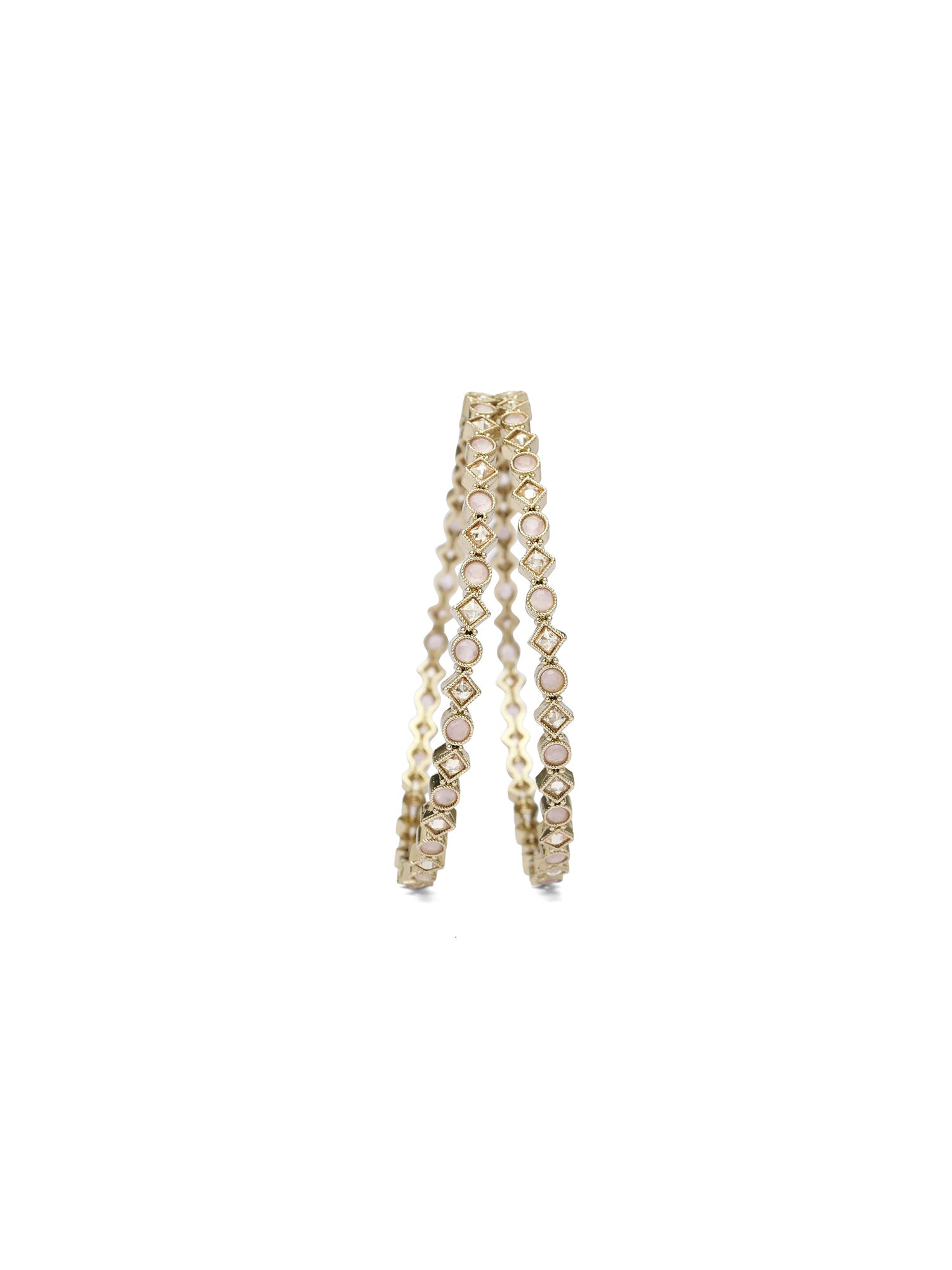 Sehani Kada Bangles in Light Pink
