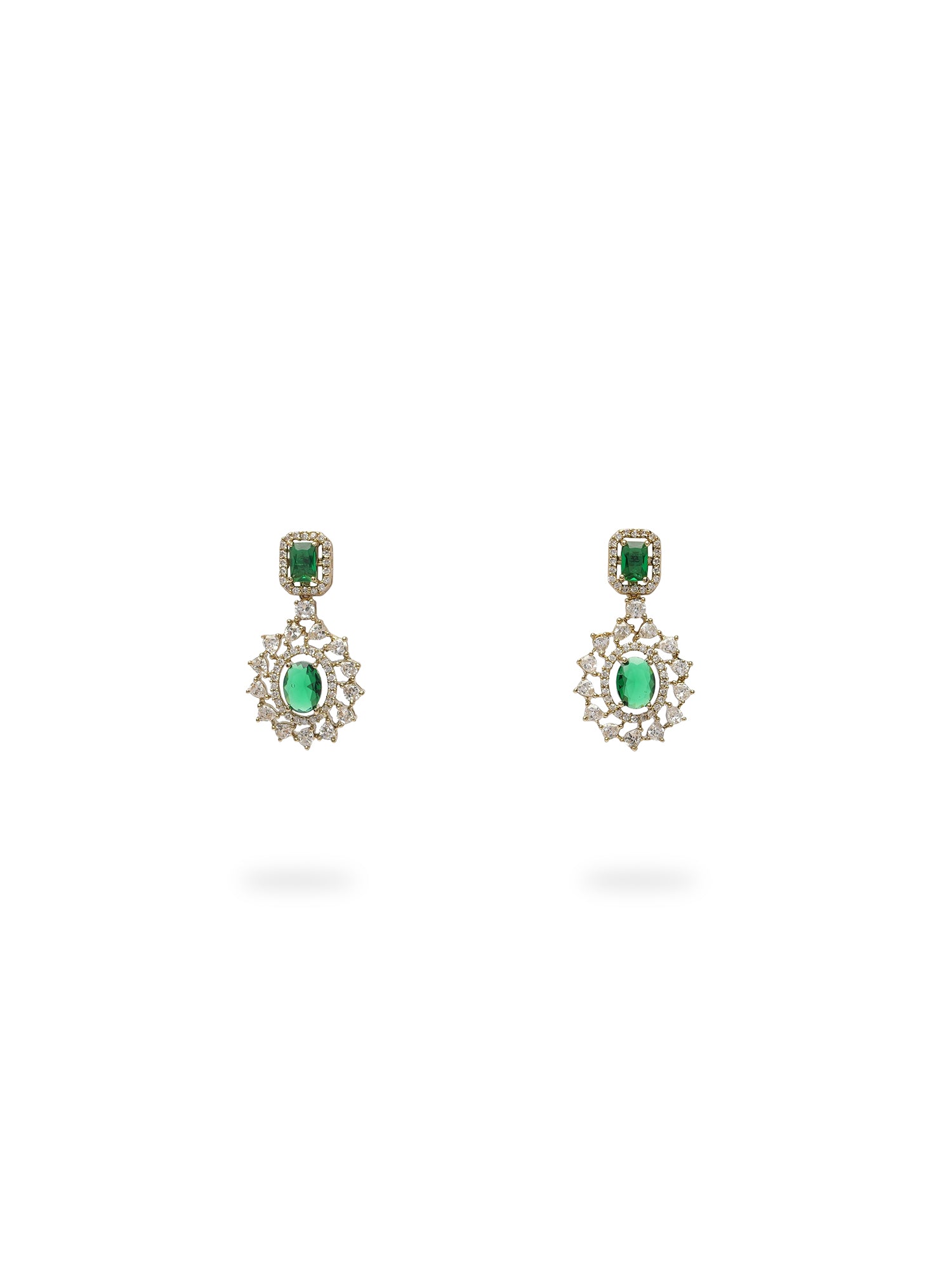 Selene Cubic Zirconia Necklace Set in Green