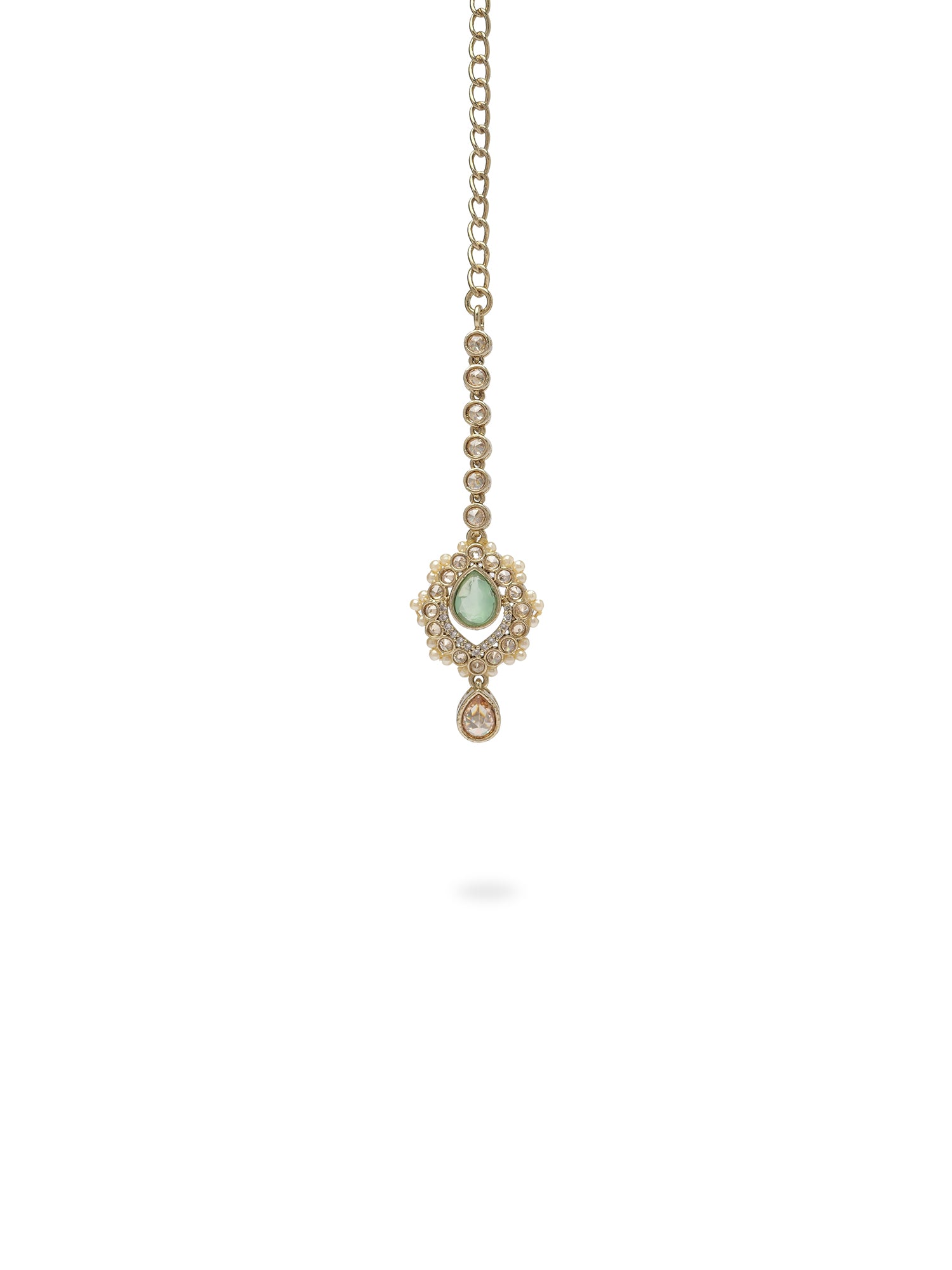 Selina Necklace Set in Pearl and Mint