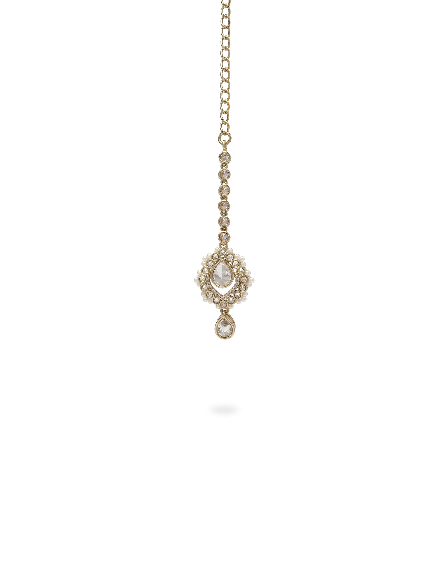 Selina Necklace Set in Pearl and White