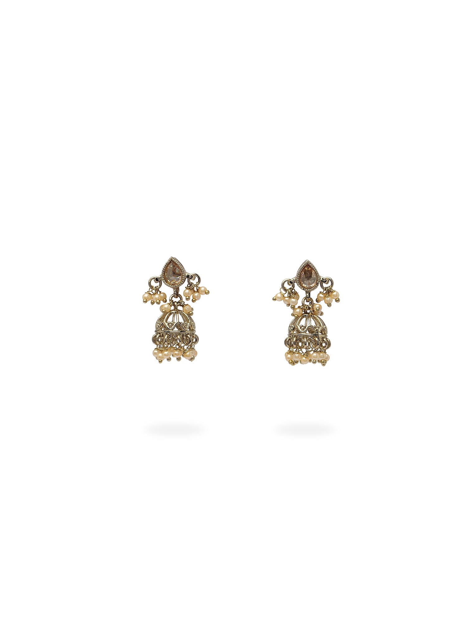 Shaila Jhumka Earrings in Champagne