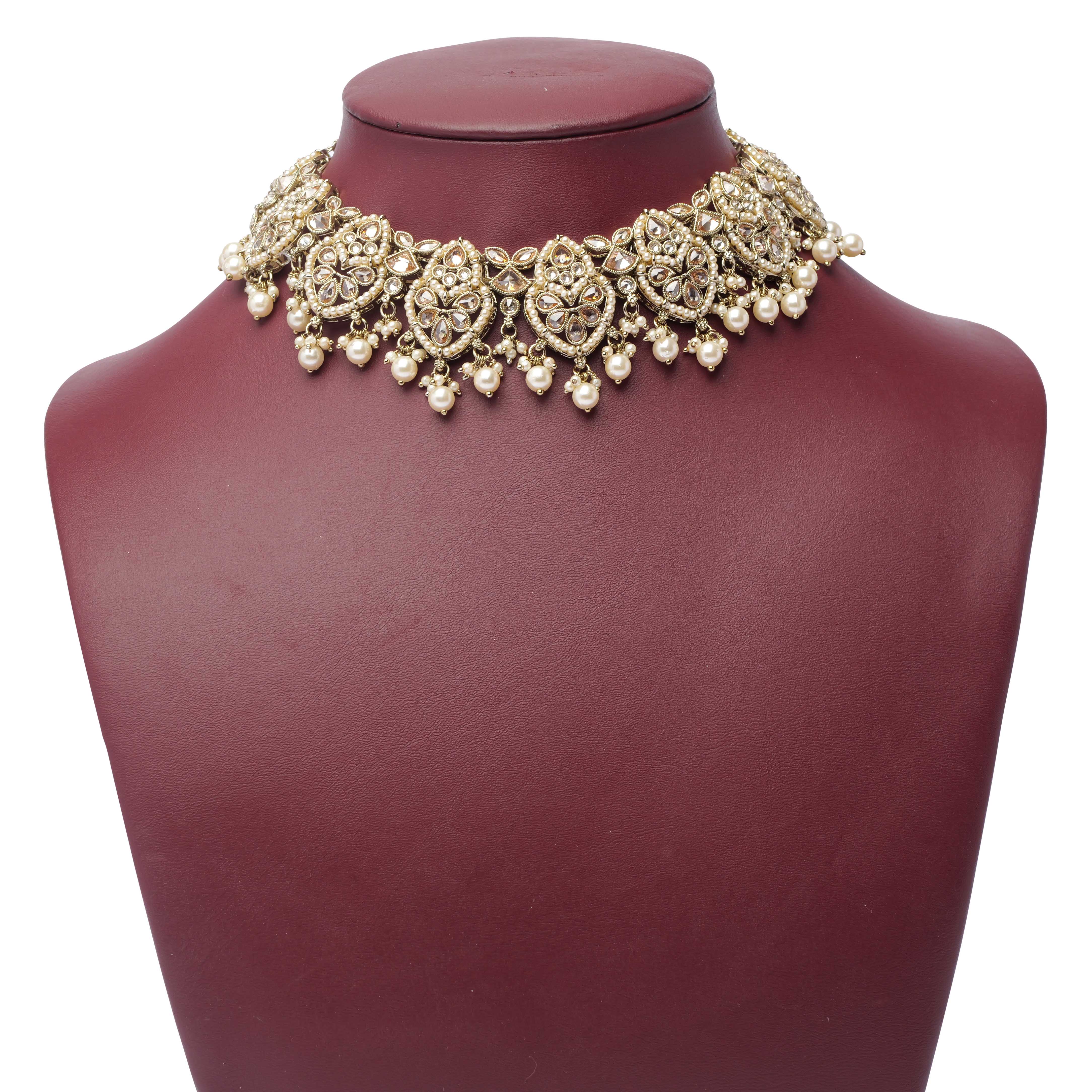 Shalina Necklace Set in Champagne