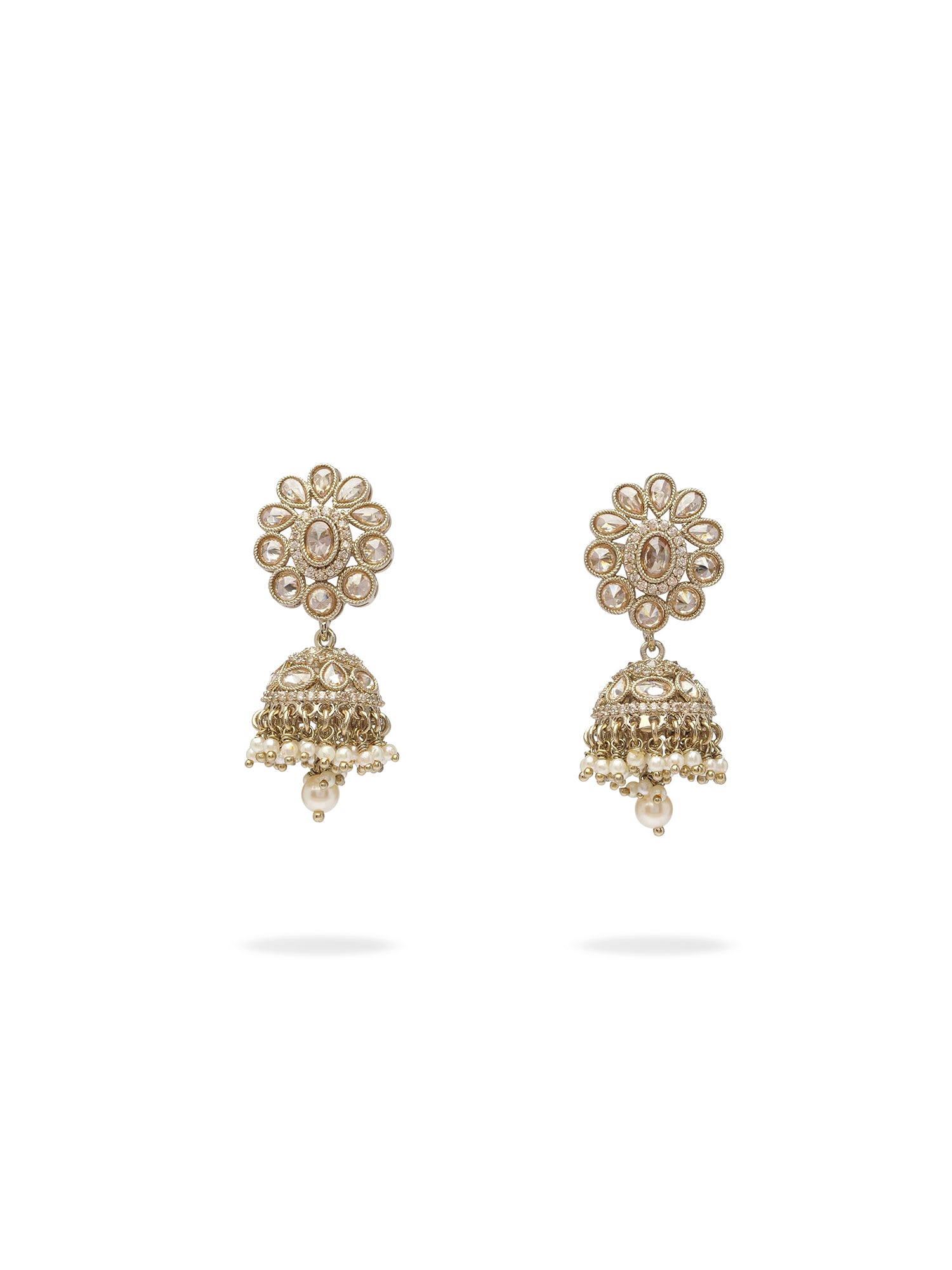 Shamara Jhumka Earrings in Champagne