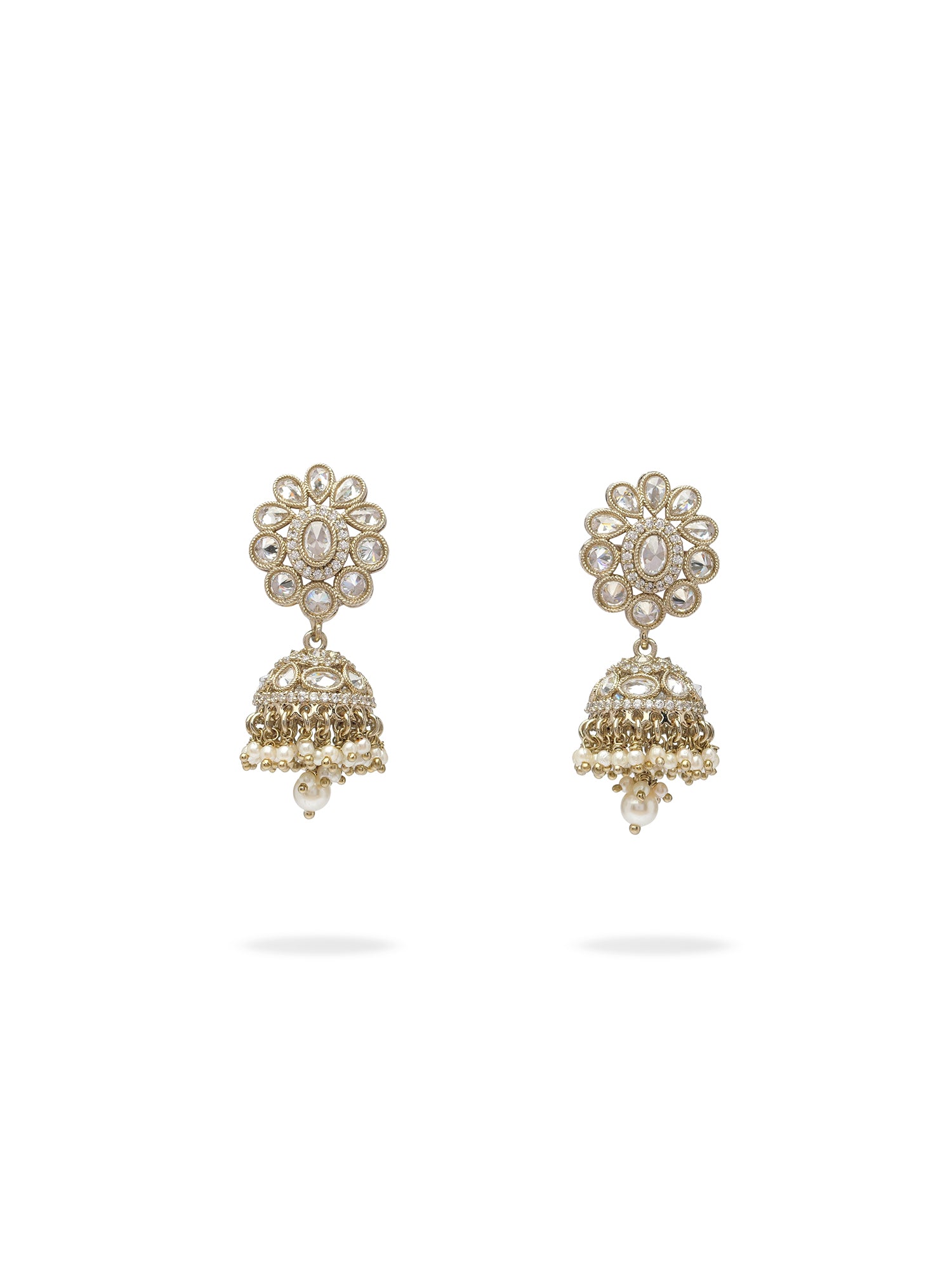 Shamara Jhumka Earrings in White