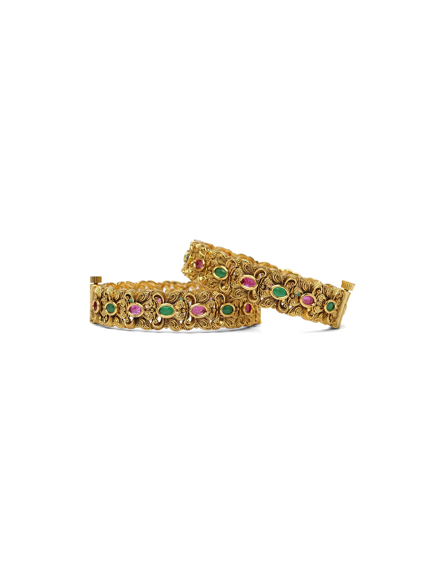 Sharmila Kundan Kada Bangles in Multi