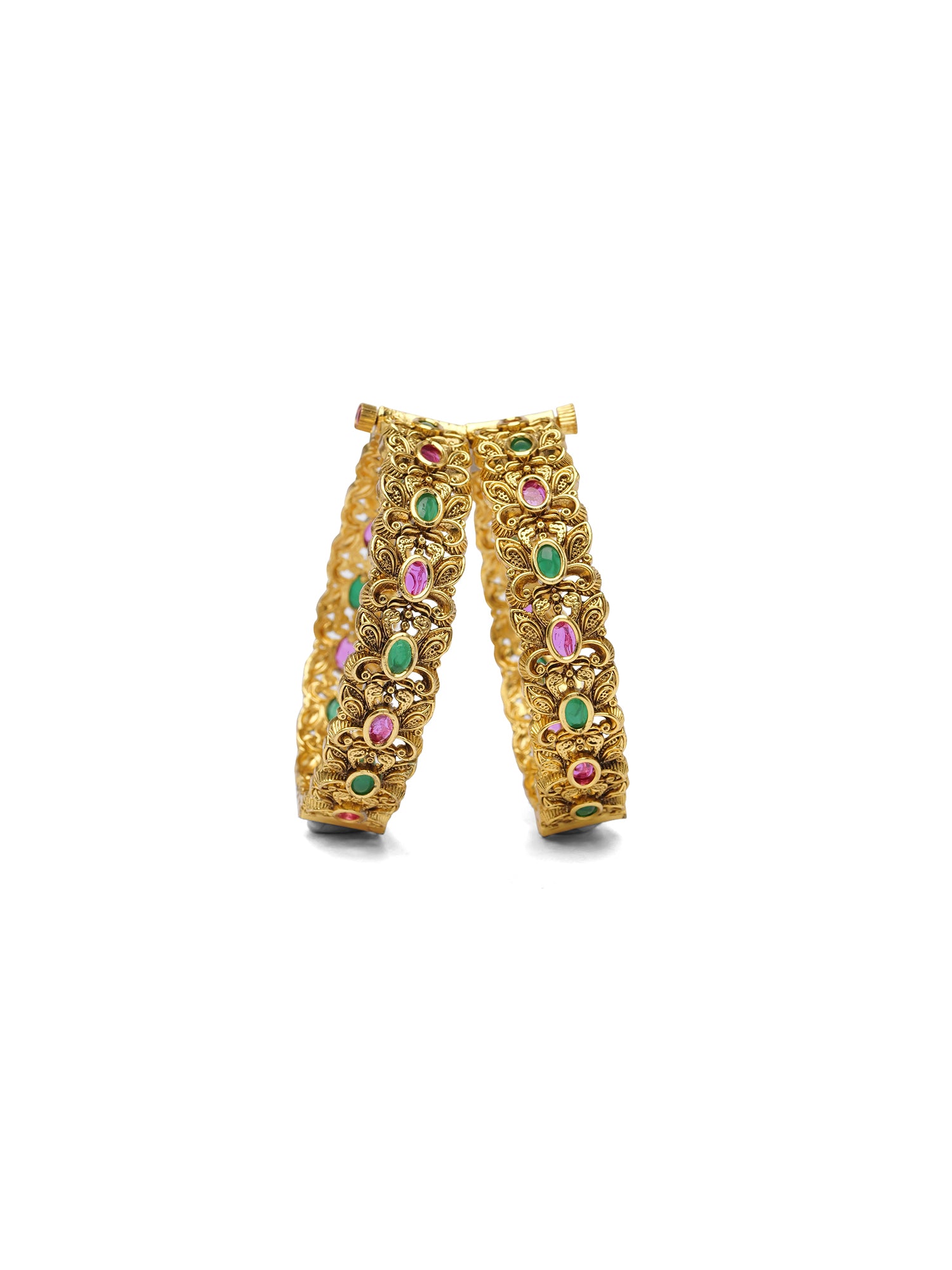 Sharmila Kundan Kada Bangles in Multi