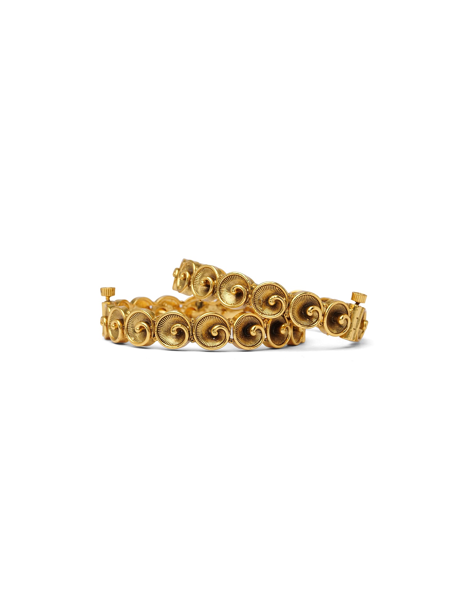 Shazia Classic Kadas in Gold Oxidised