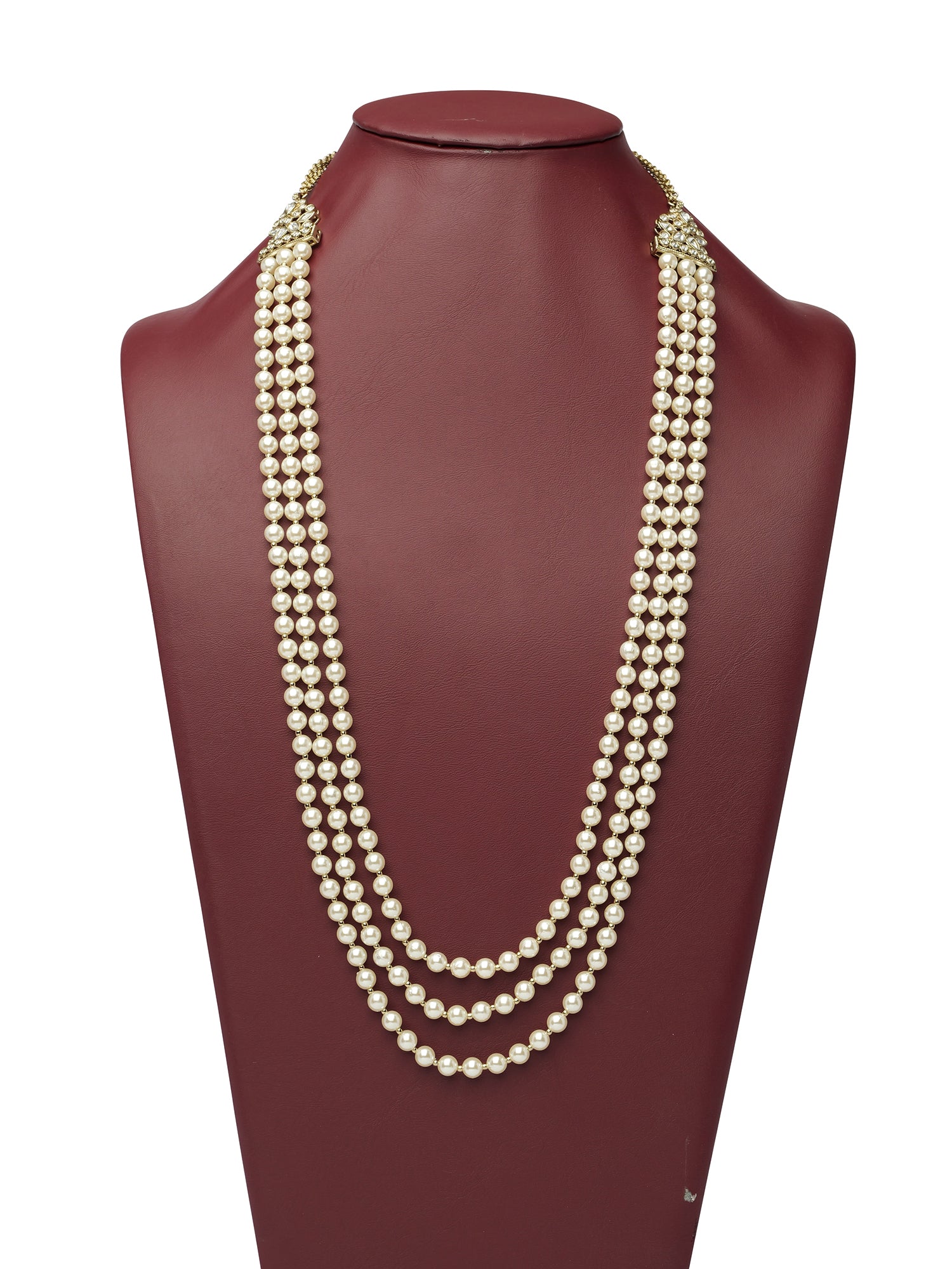 Sheena White Pearl Layered Long Chain