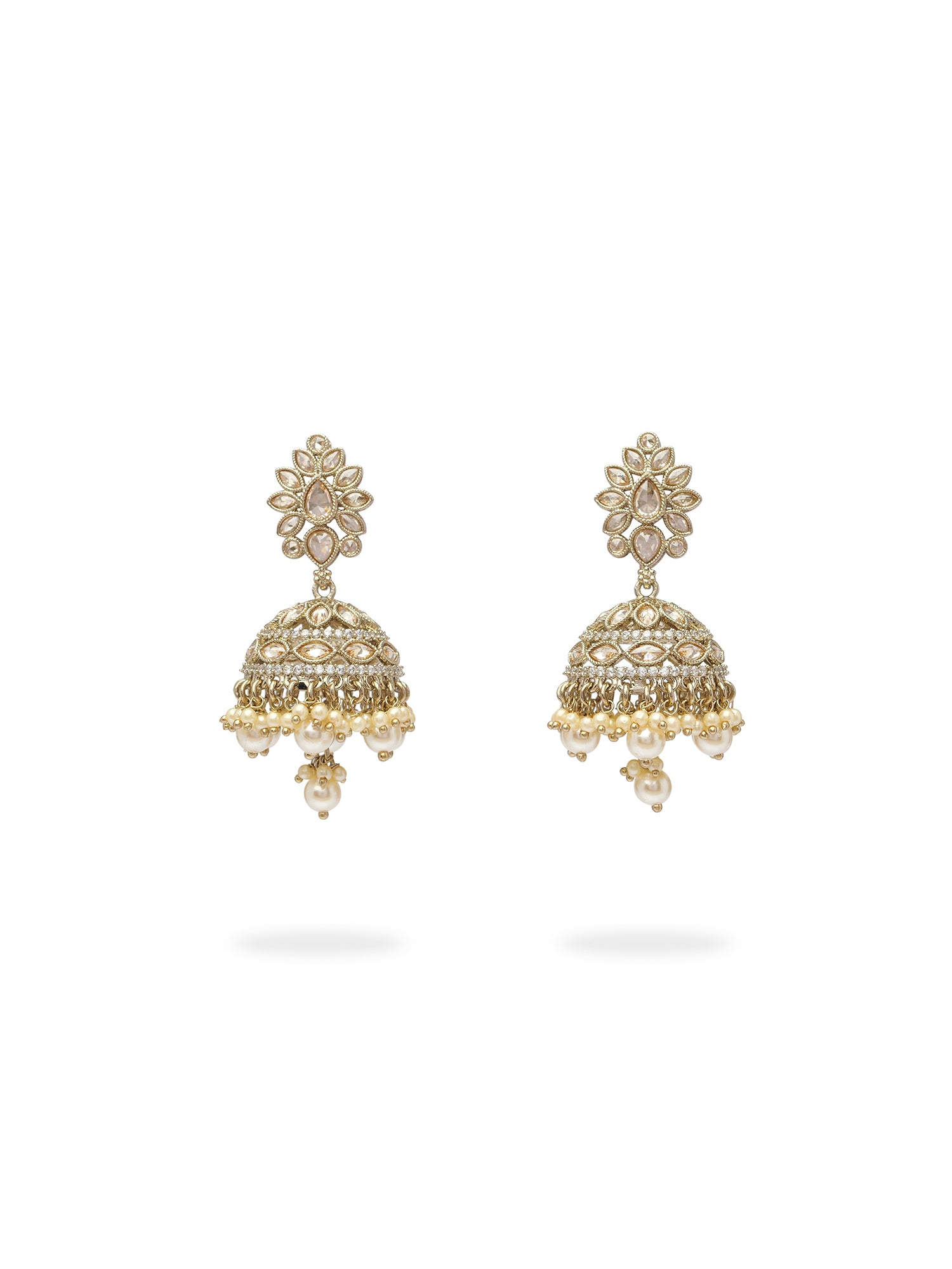 Shireen Jhumka Earrings in Champagne